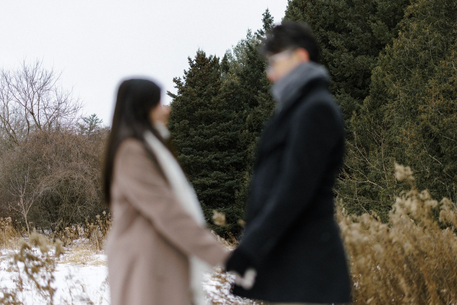 Engagement photography in Winter Toronto