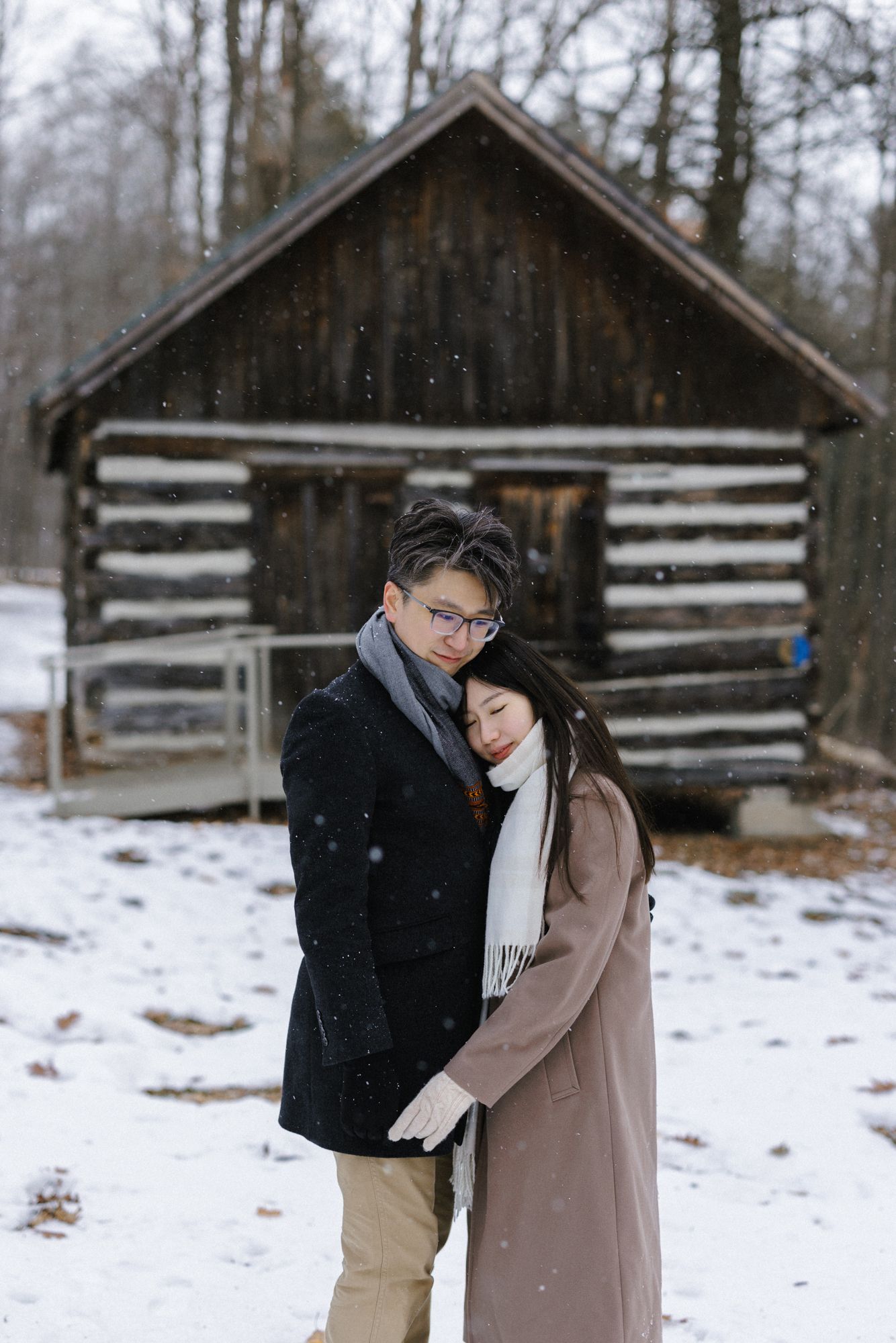 Engagement photography in Winter Toronto