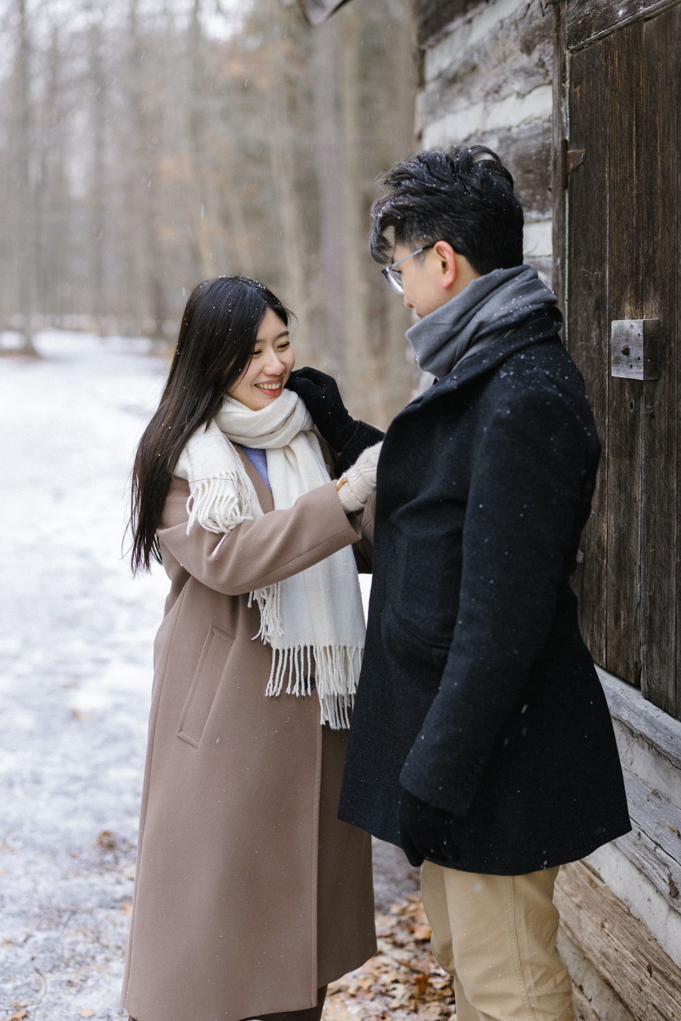 Engagement photography in Winter Toronto