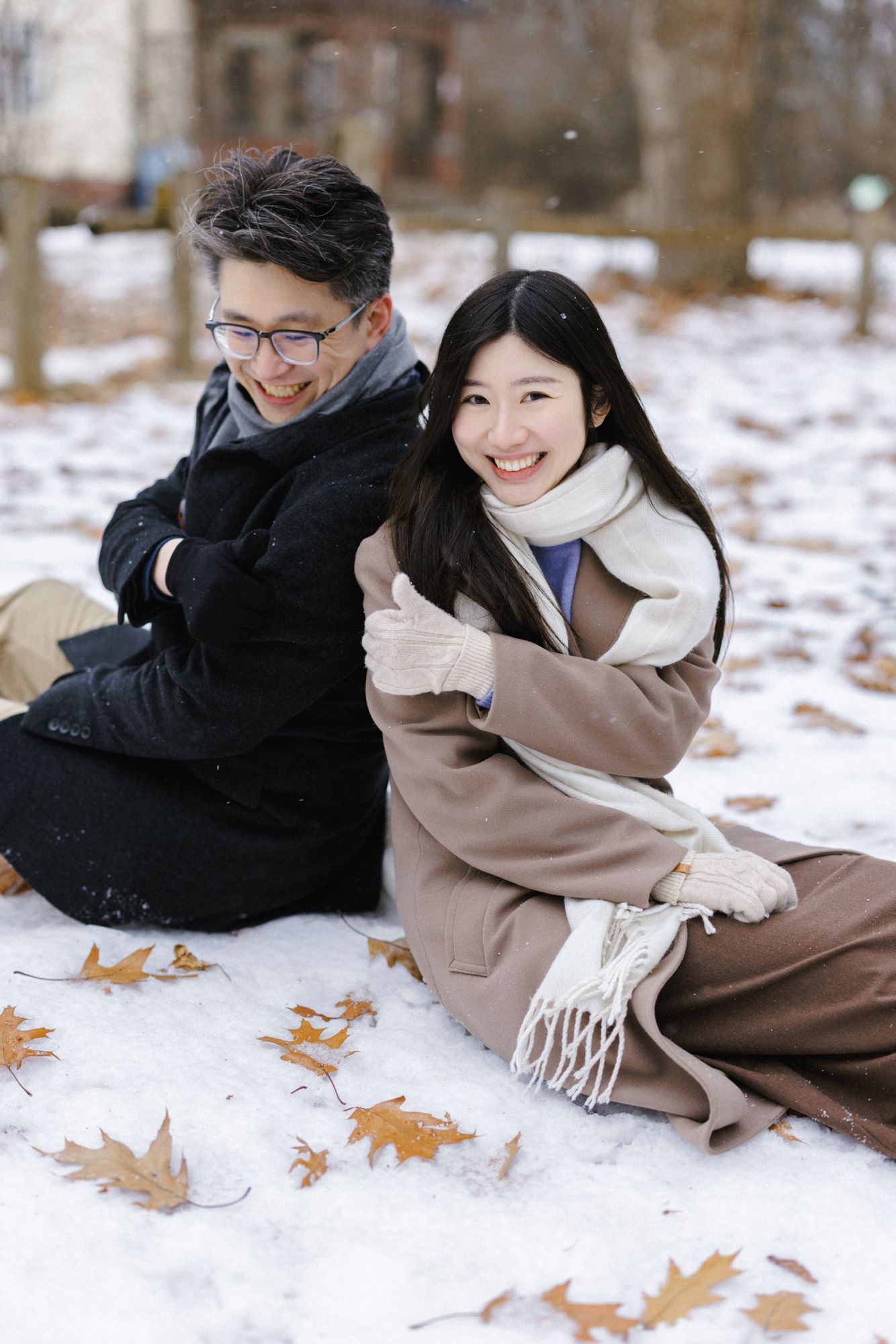 Engagement photography in Winter Toronto