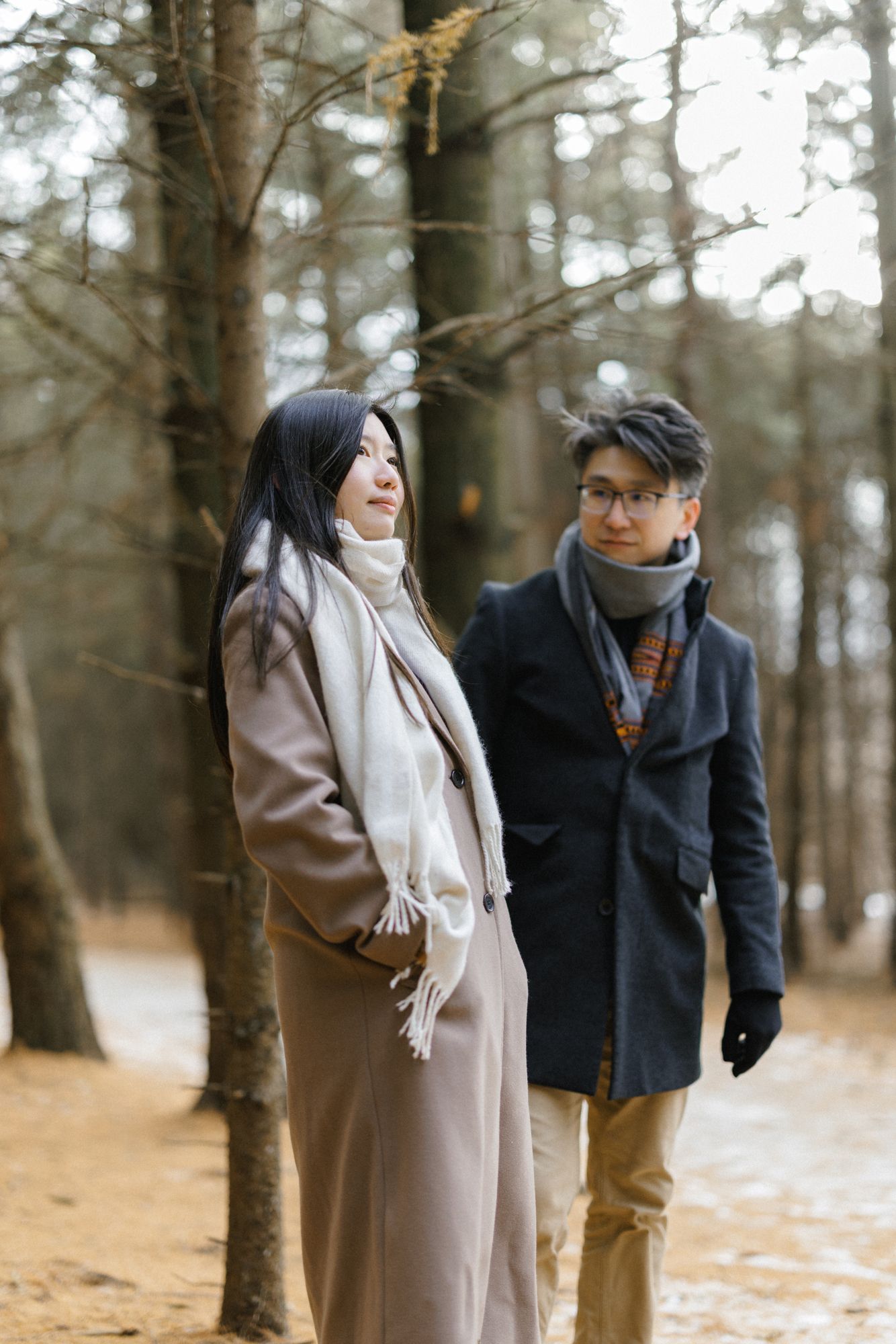 Engagement photography in Winter Toronto