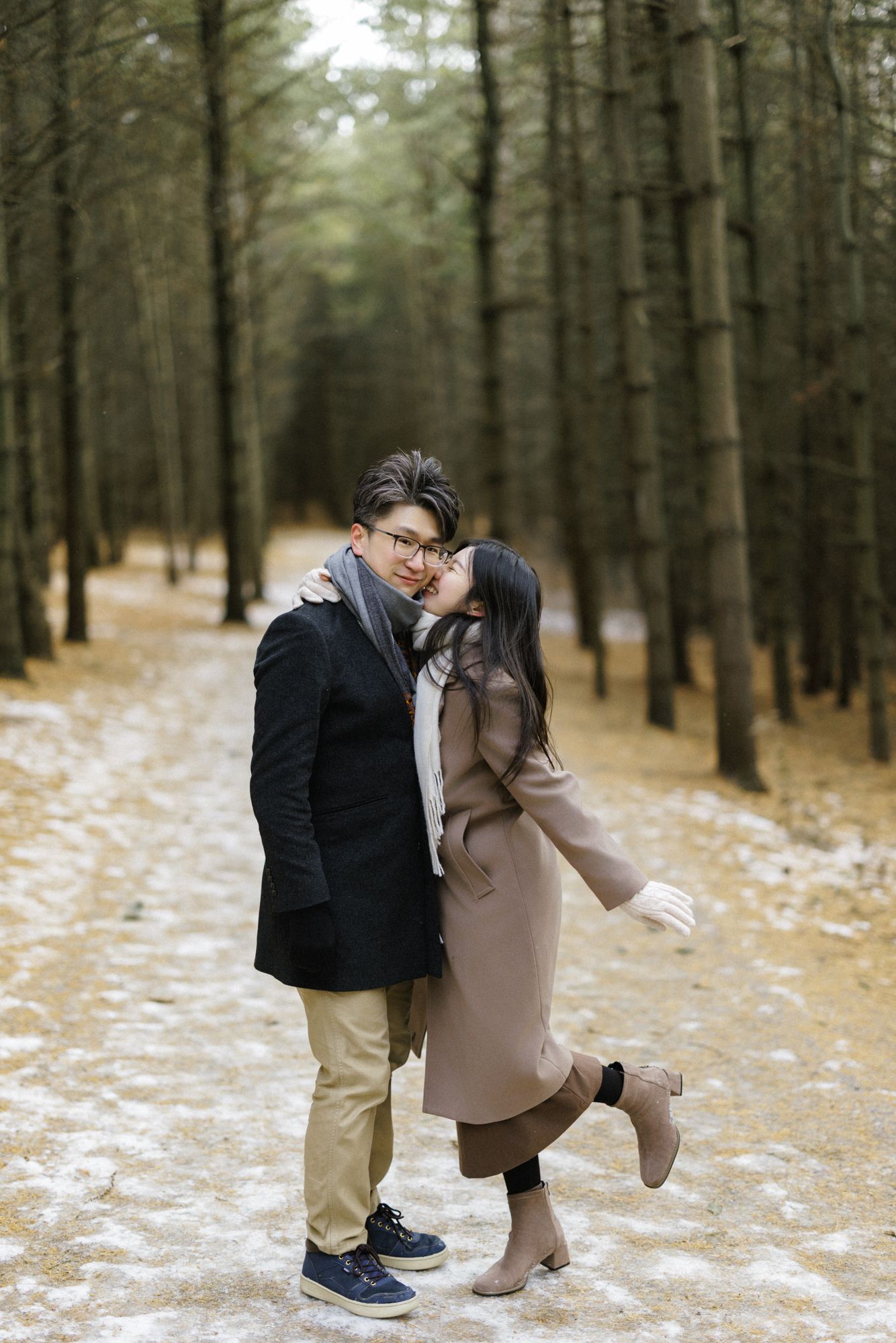 Engagement photography in Winter Toronto