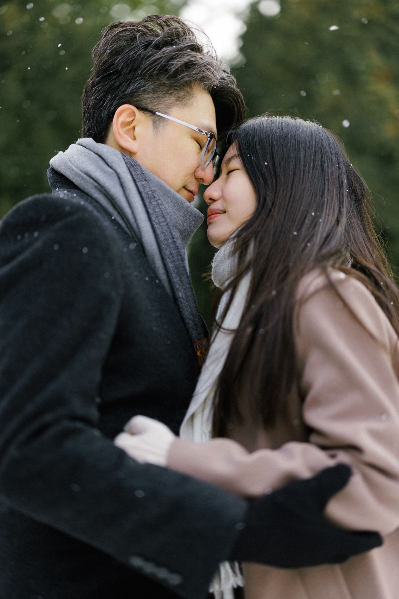 Engagement photography in Winter Toronto