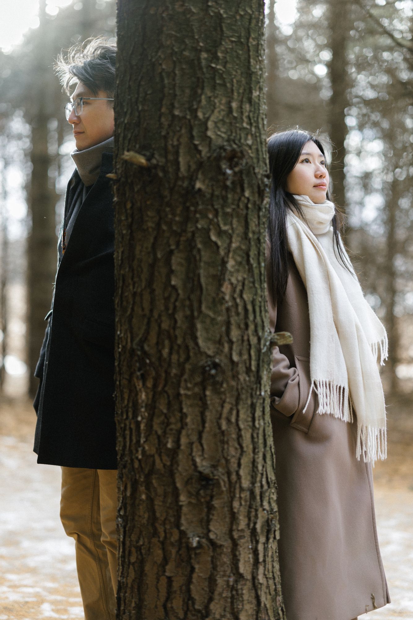 Engagement photography in Winter Toronto