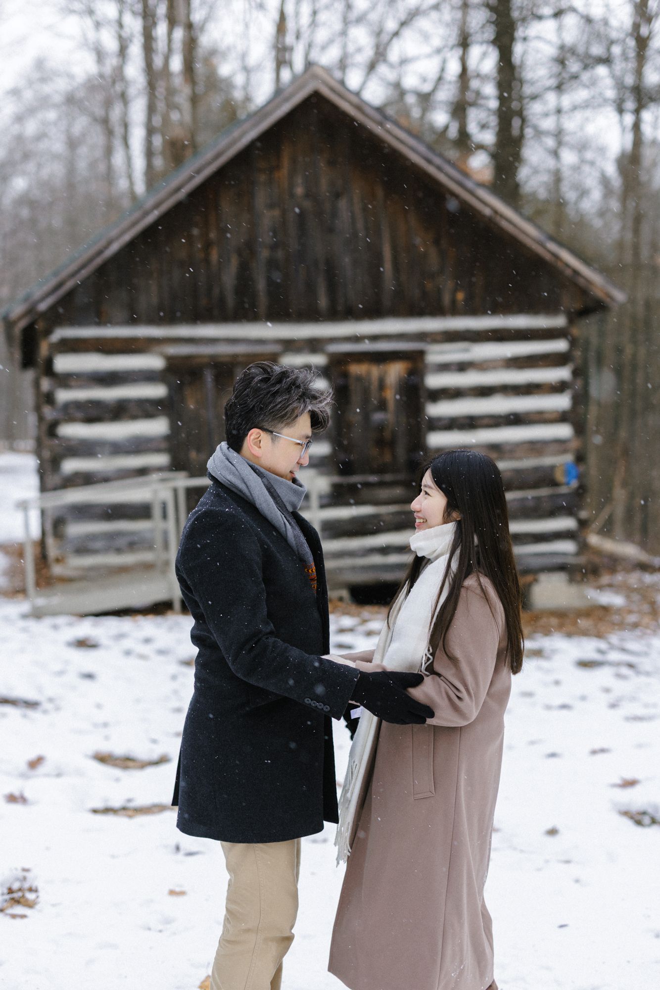 Engagement photography in Winter Toronto