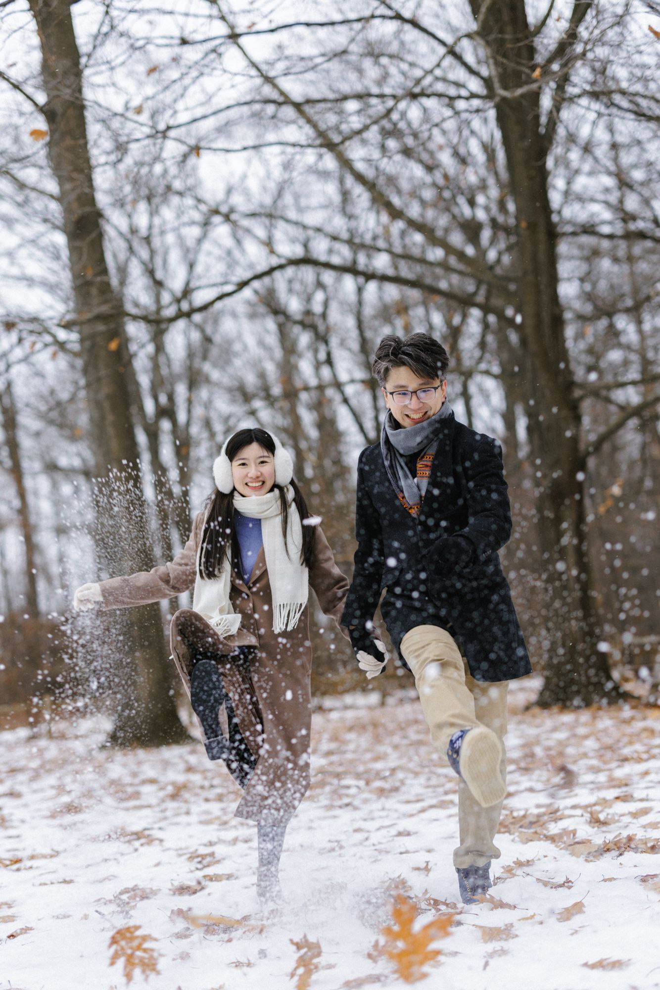 Engagement photography in Winter Toronto