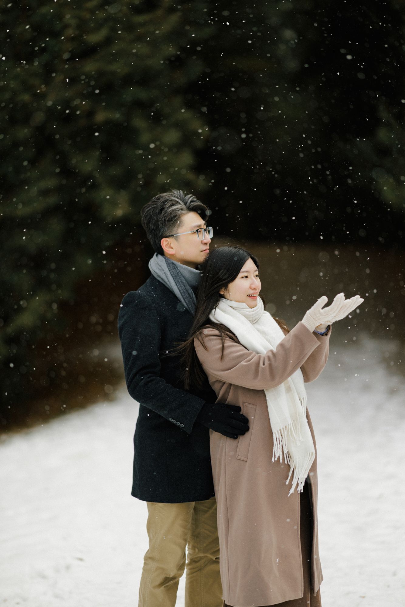 Engagement photography in Winter Toronto