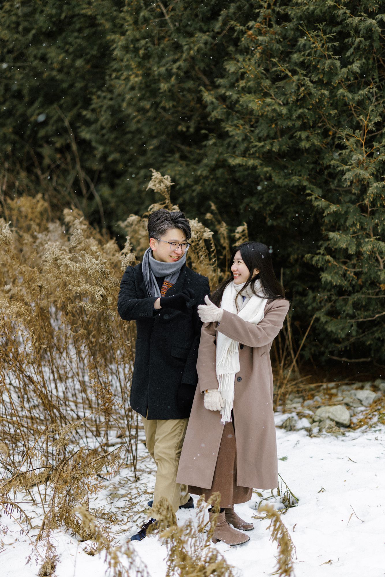 Engagement photography in Winter Toronto