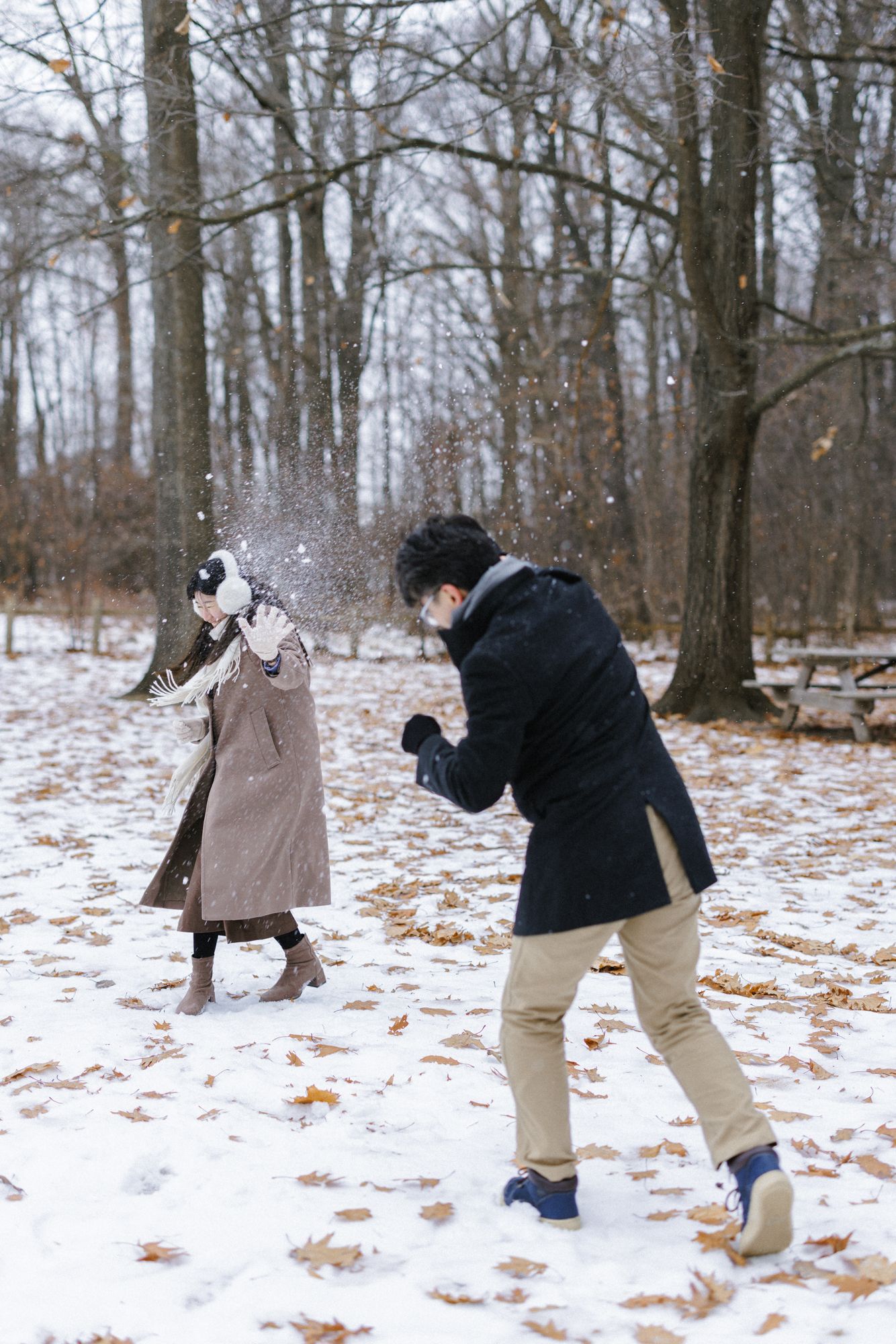 Engagement photography in Winter Toronto