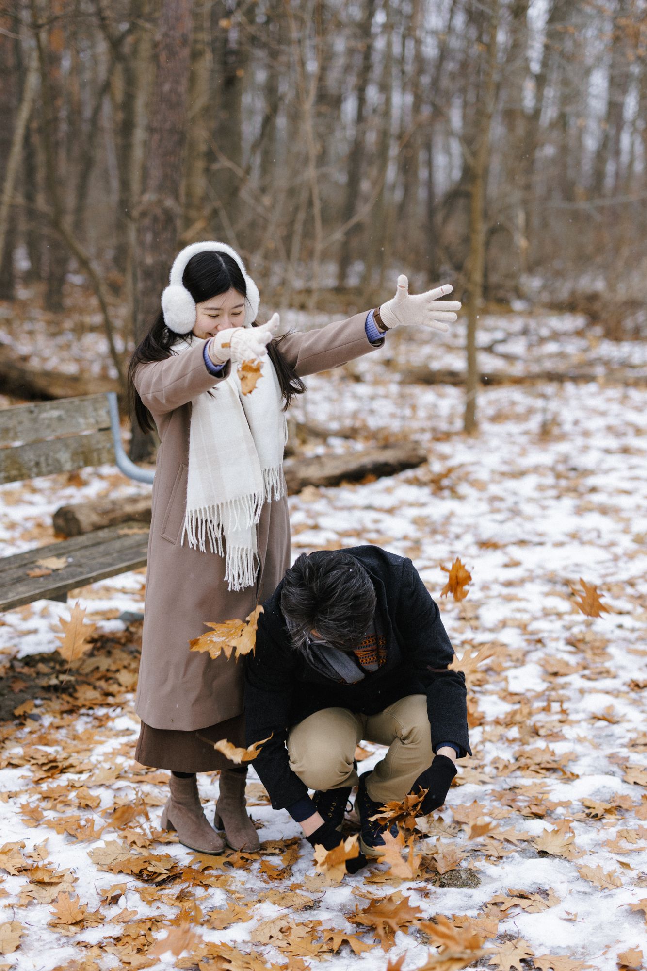 Engagement photography in Winter Toronto