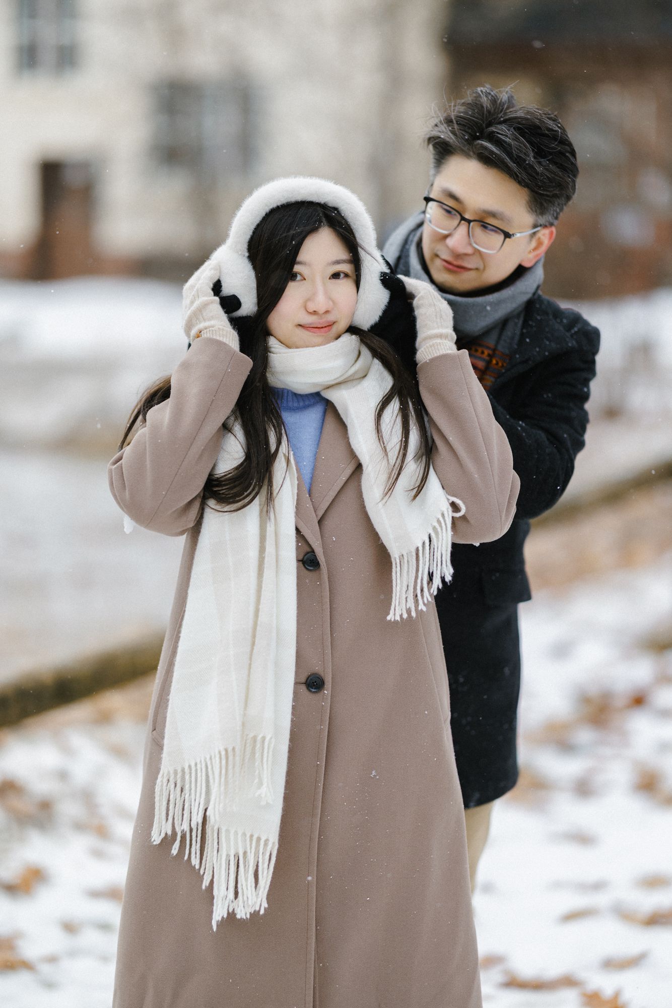 Engagement photography in Winter Toronto