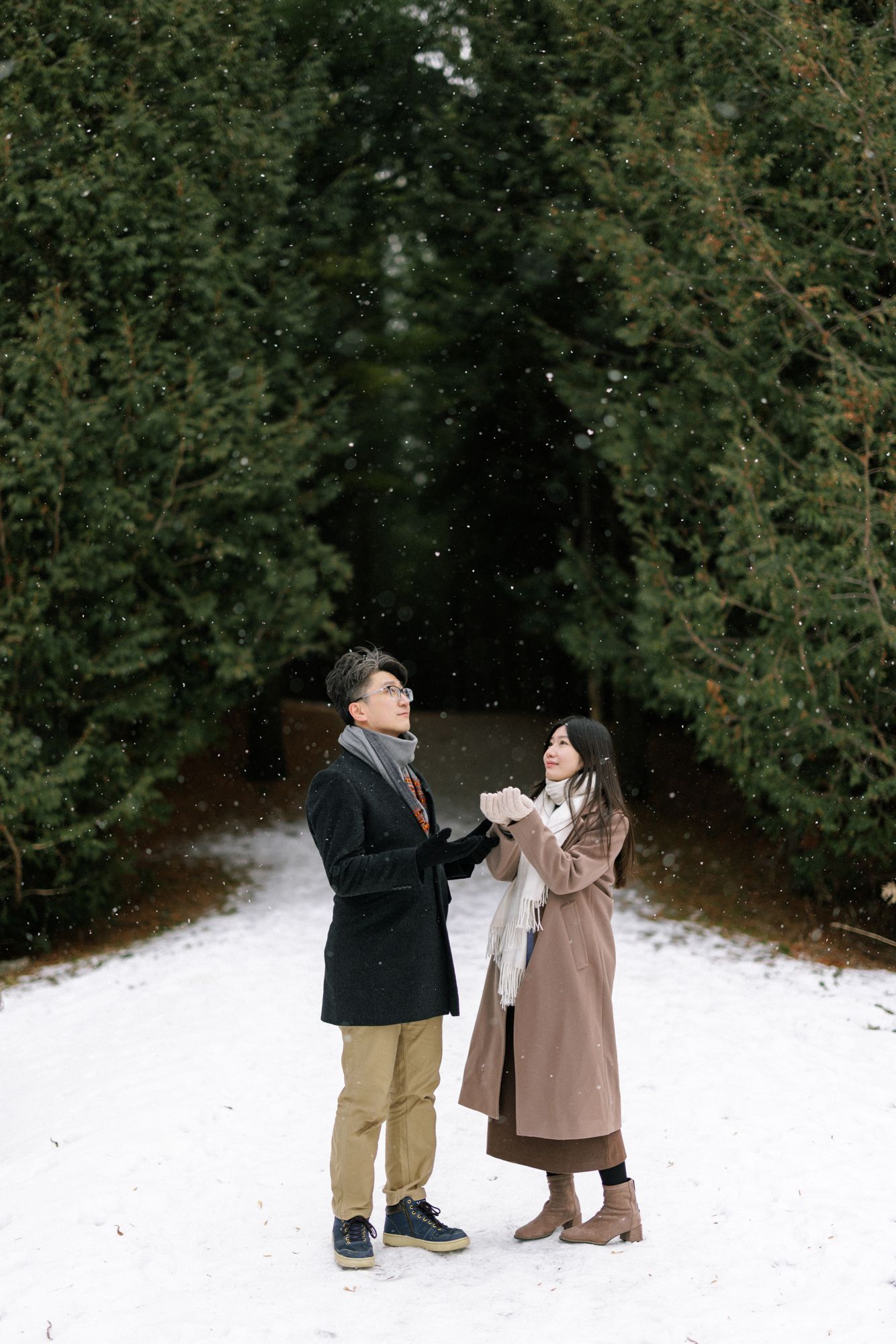 Engagement photography in Winter Toronto