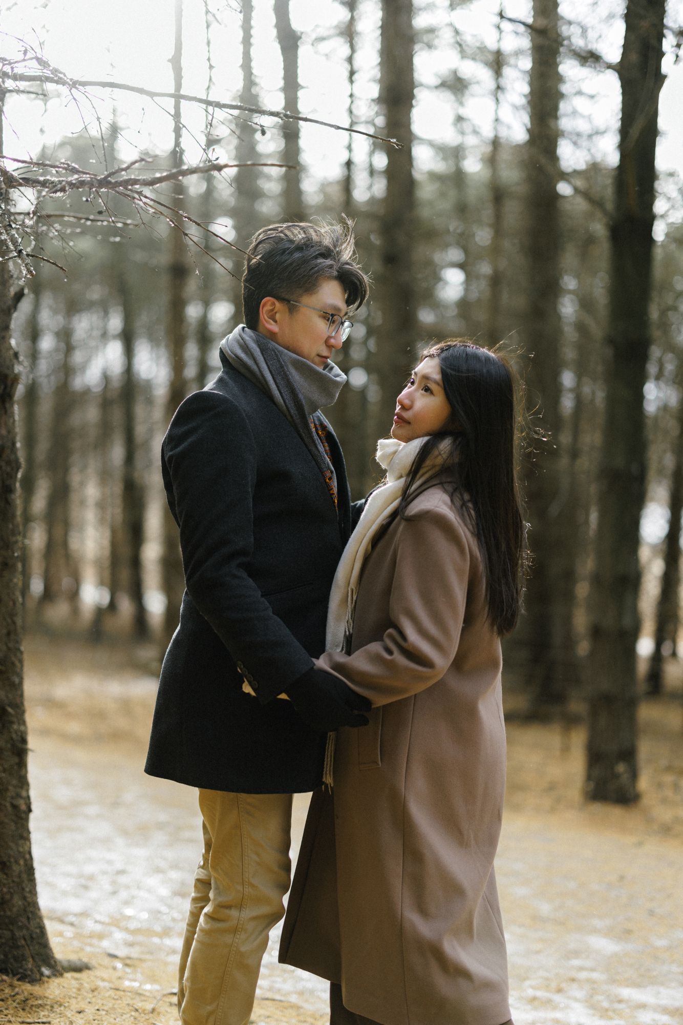 Engagement photography in Winter Toronto