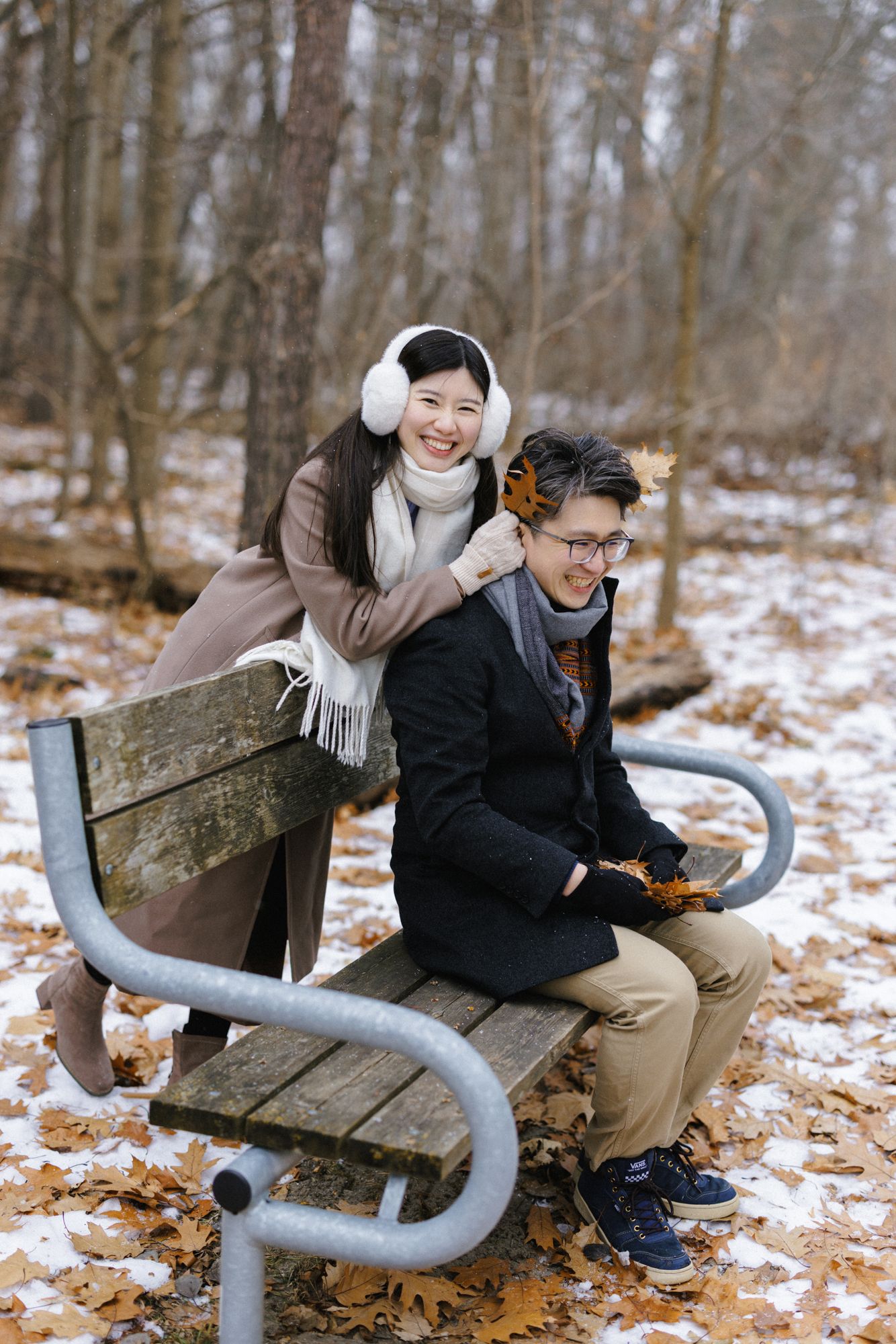 Engagement photography in Winter Toronto