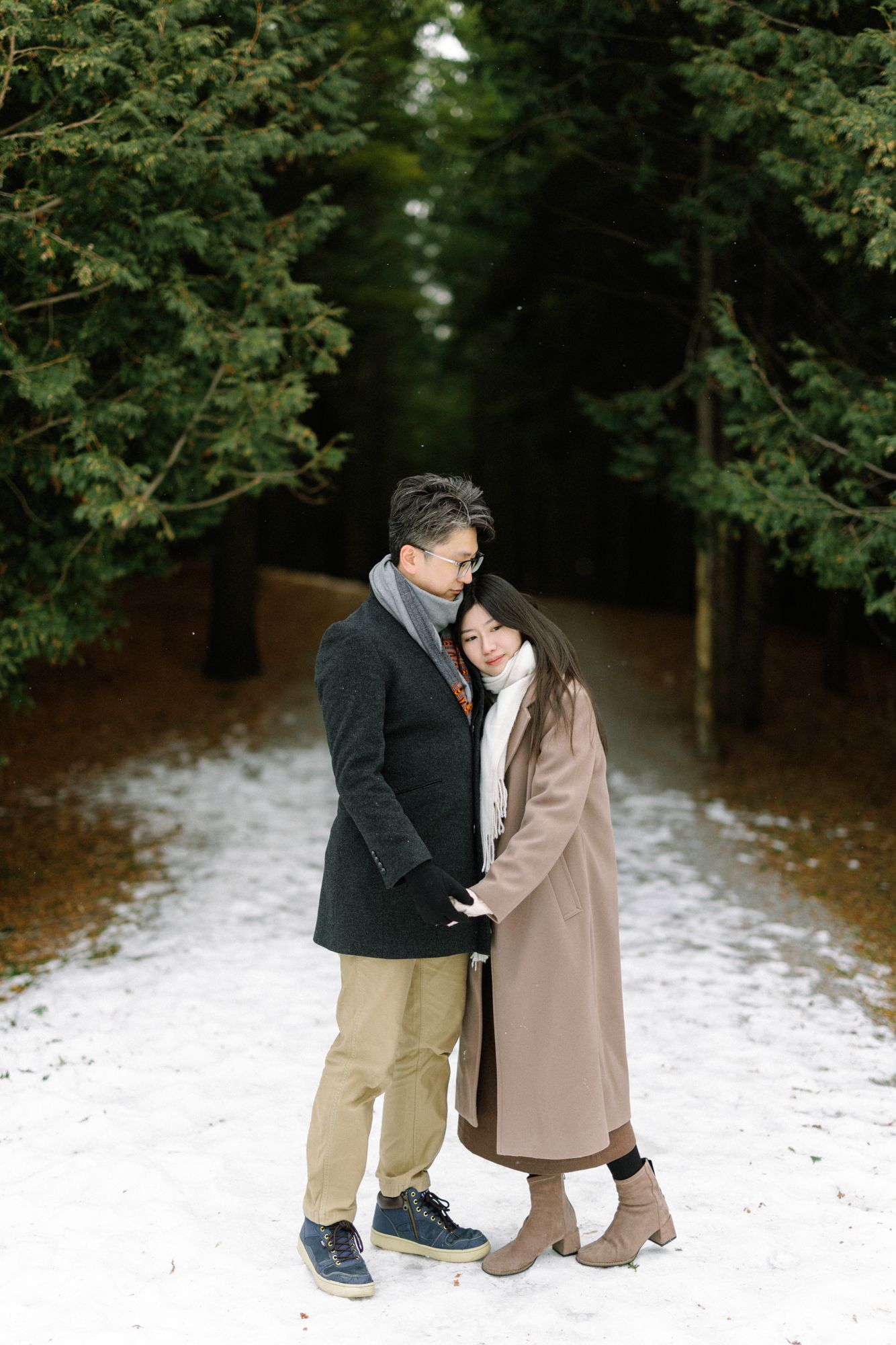 Engagement photography in Winter Toronto