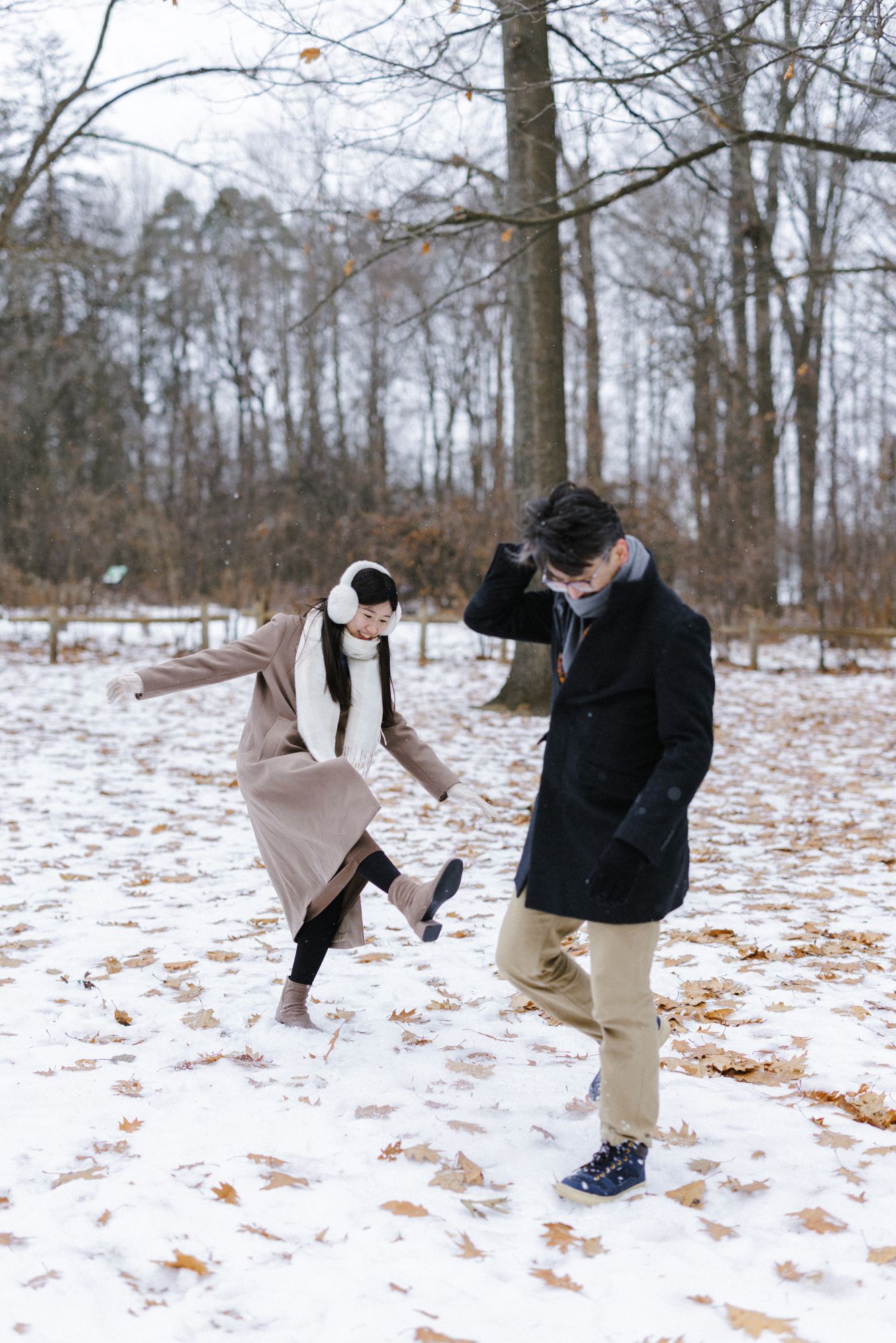 Engagement photography in Winter Toronto