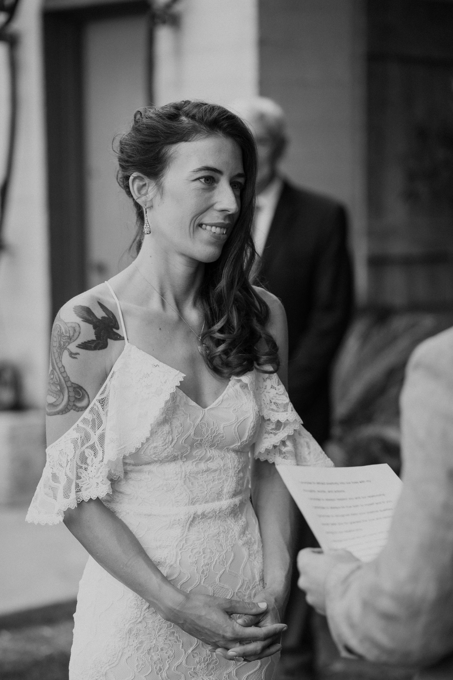 Emotional documentary moment captured during a wedding ceremony