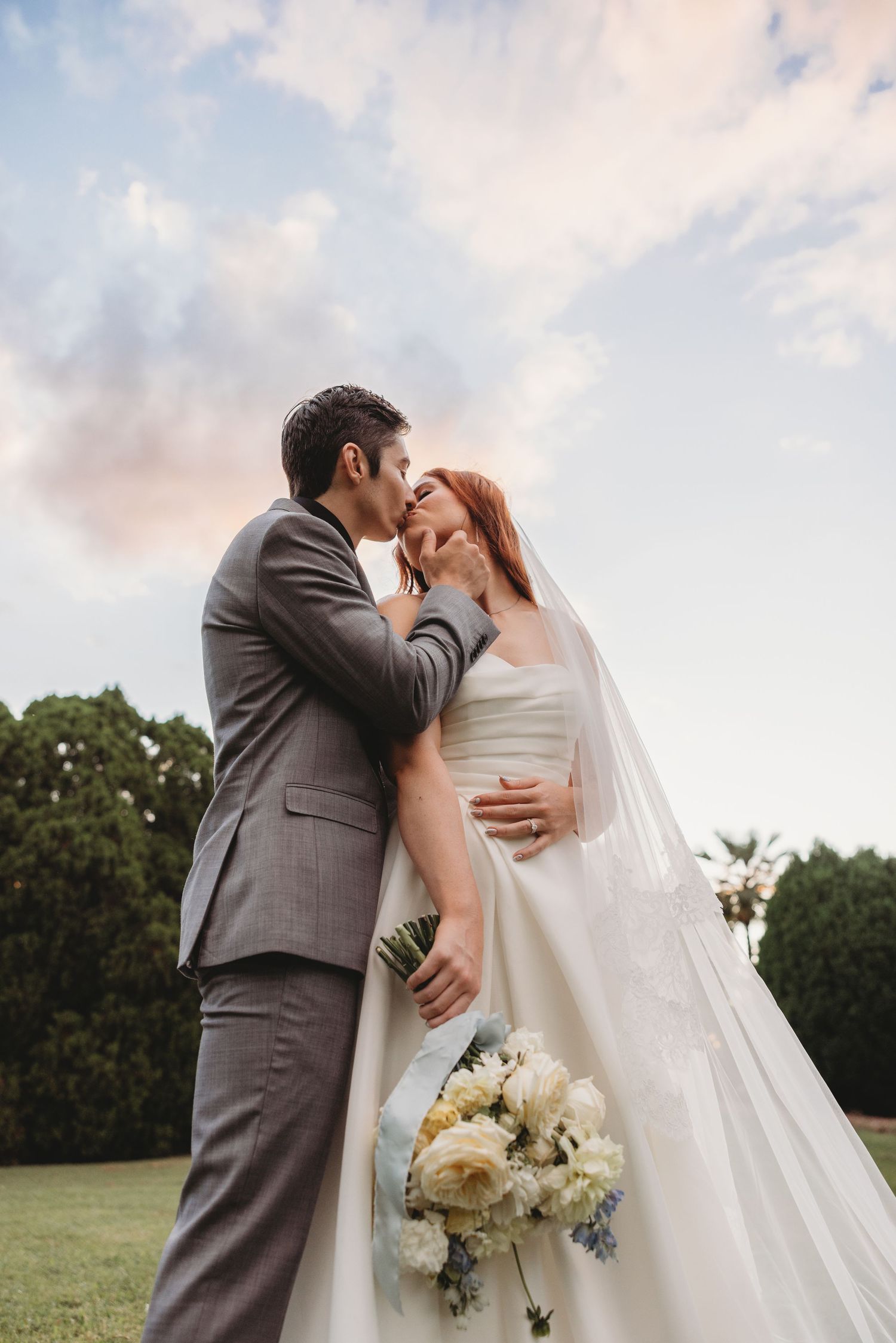 Sunset bride and groom portraits Rockhampon wedding