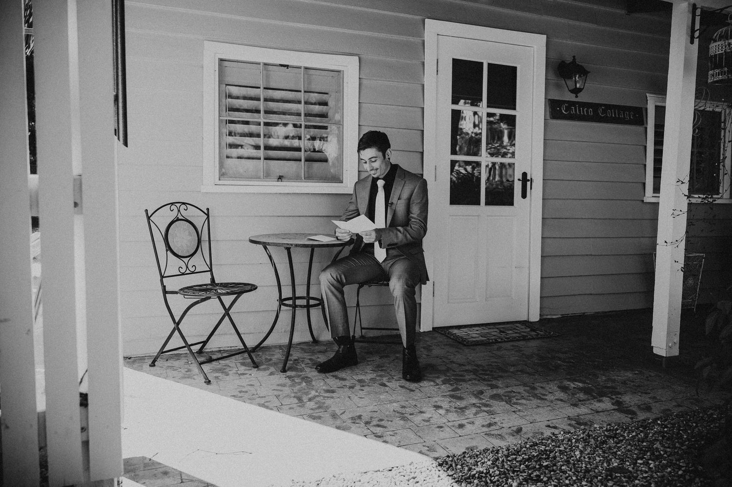 groom candid moments before ceremony Central Queensland wedding
