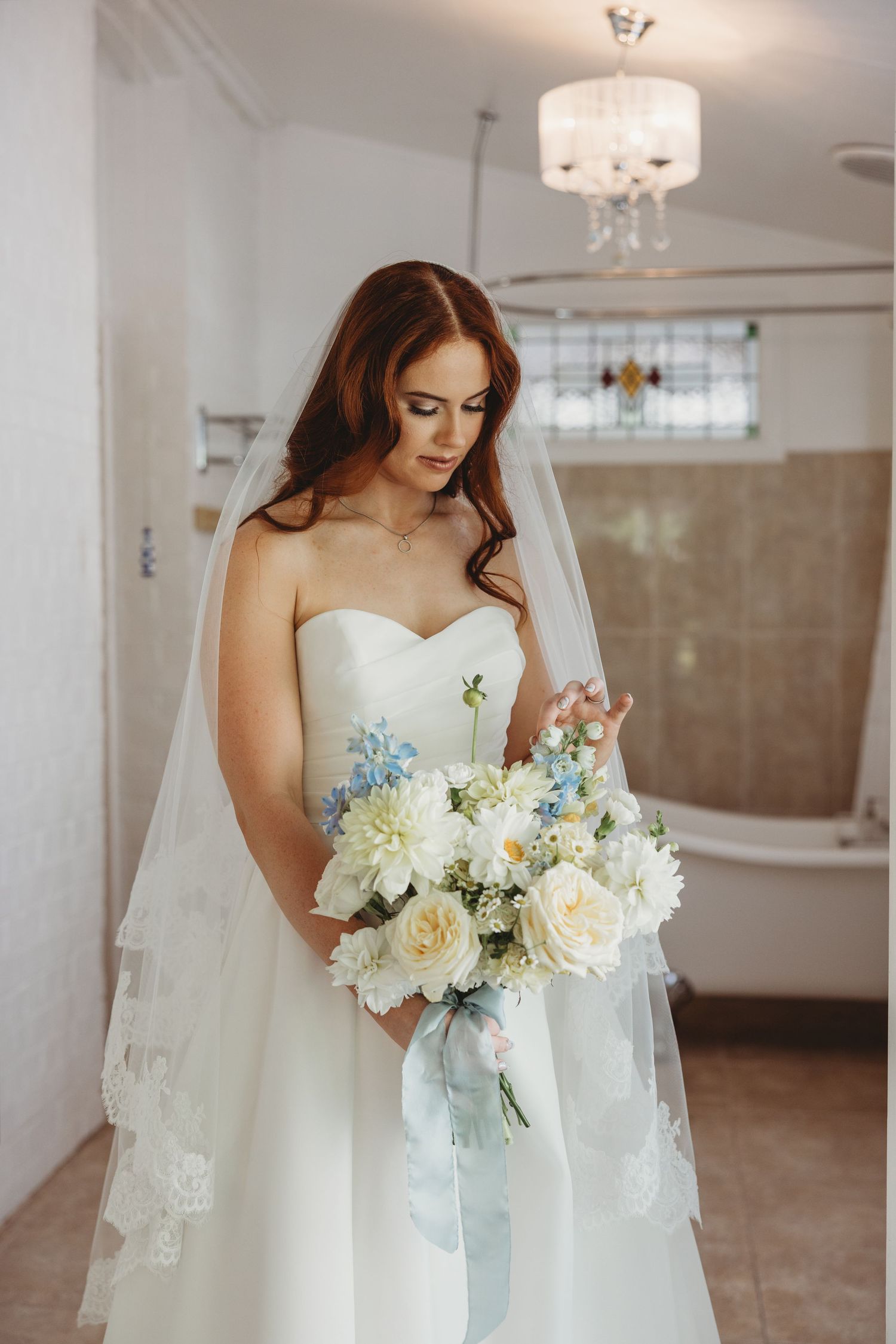 bride portrait in natural light at St Aubins Village Rockhampton wedding