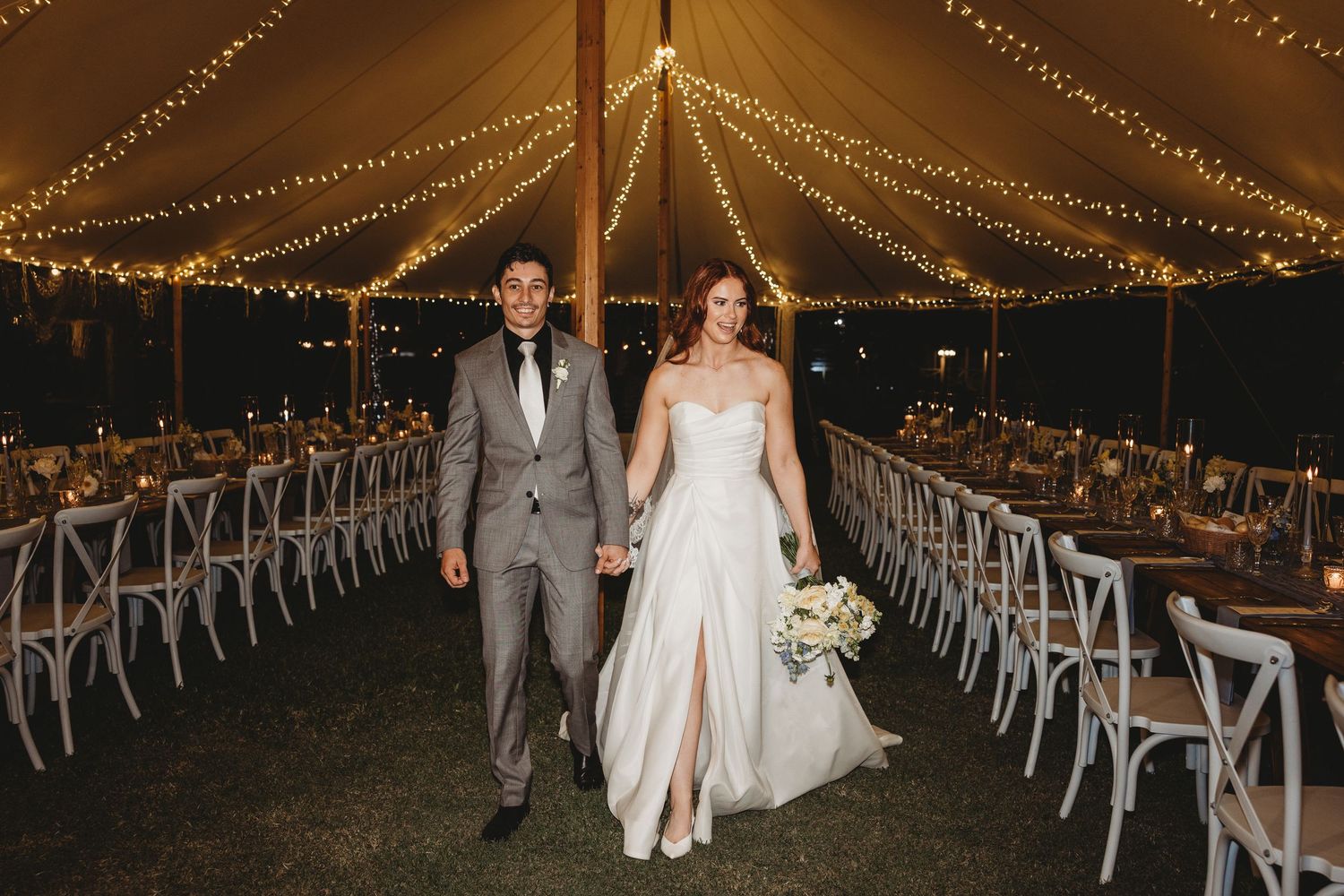 Bride and groom reception marquee viewing Lilly & lotus sperry tents rockhampton wedding