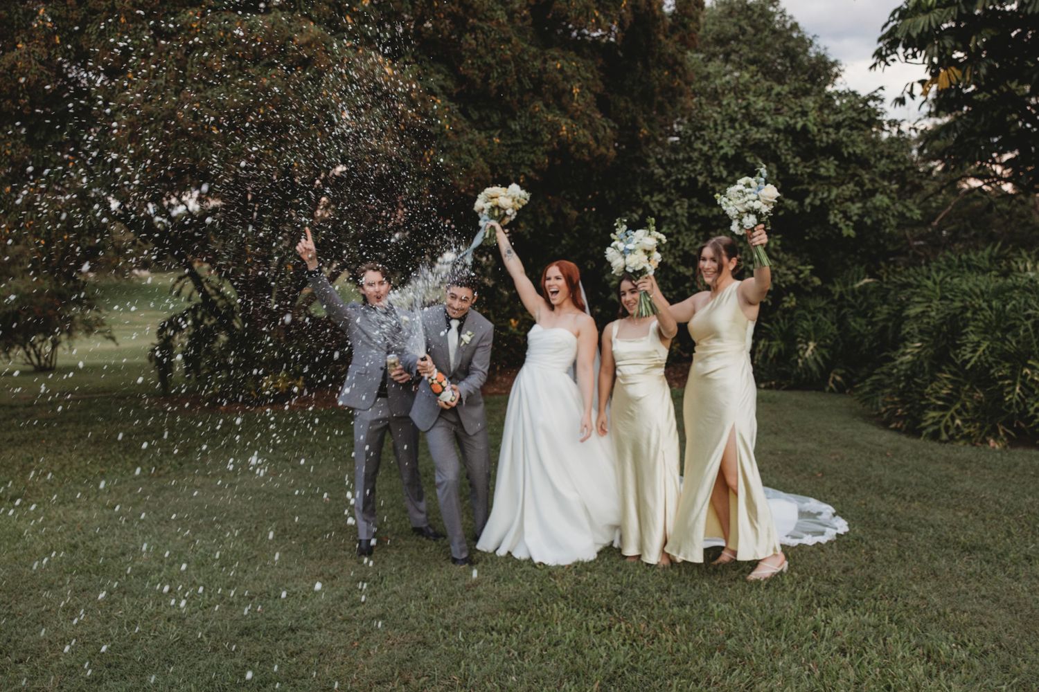 Botanical Gardens Rockahmpton Celebration wedding portraits