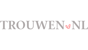 Clean typography wedding website logo design in gray.