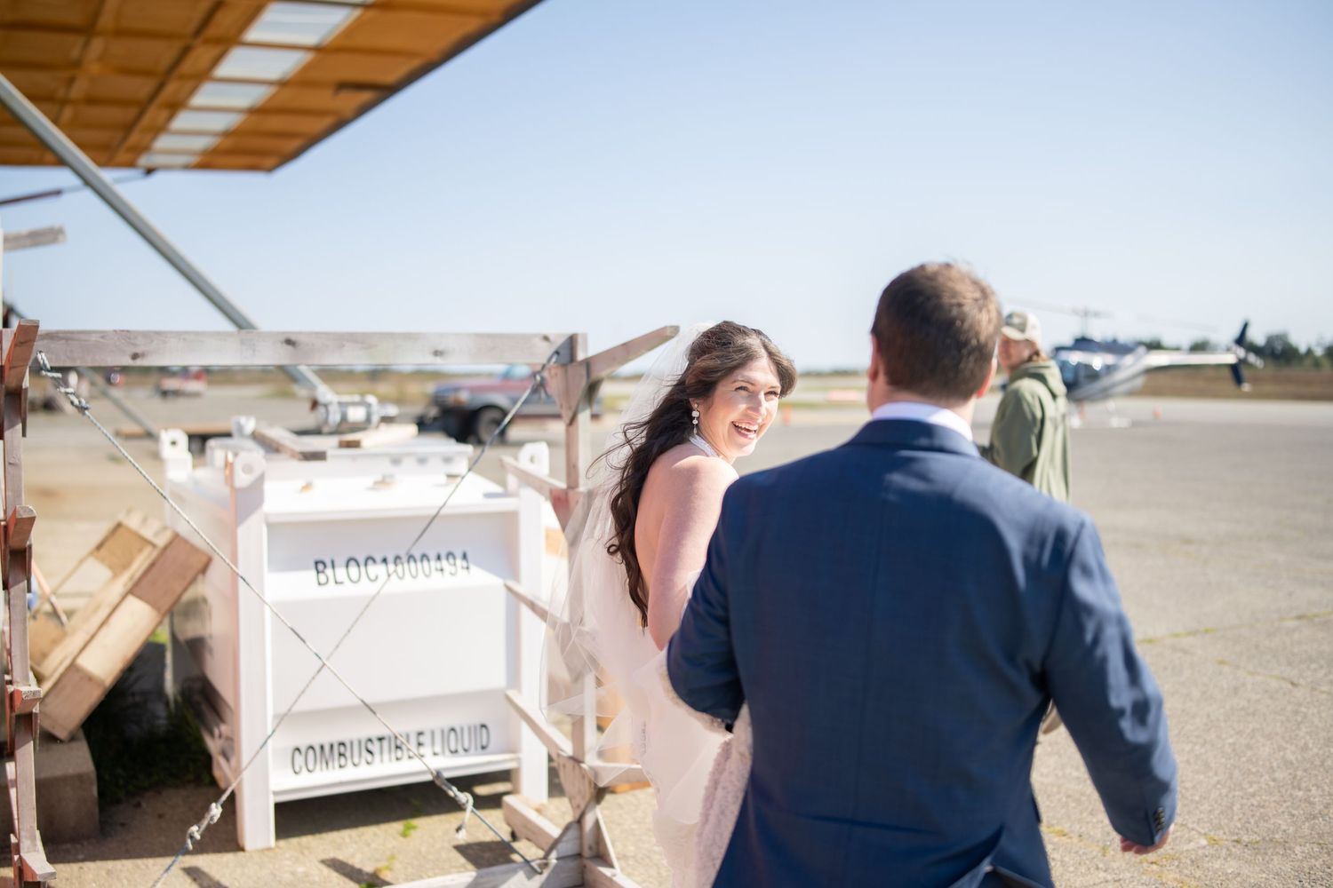 Outdoor ceremony setup with papers and documents being signed.