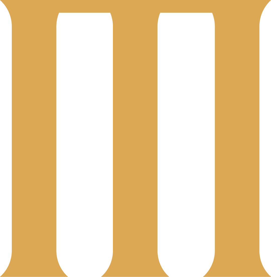 Gold Roman numeral III symbol on white background, elegant serif font design for decorative or branding use.