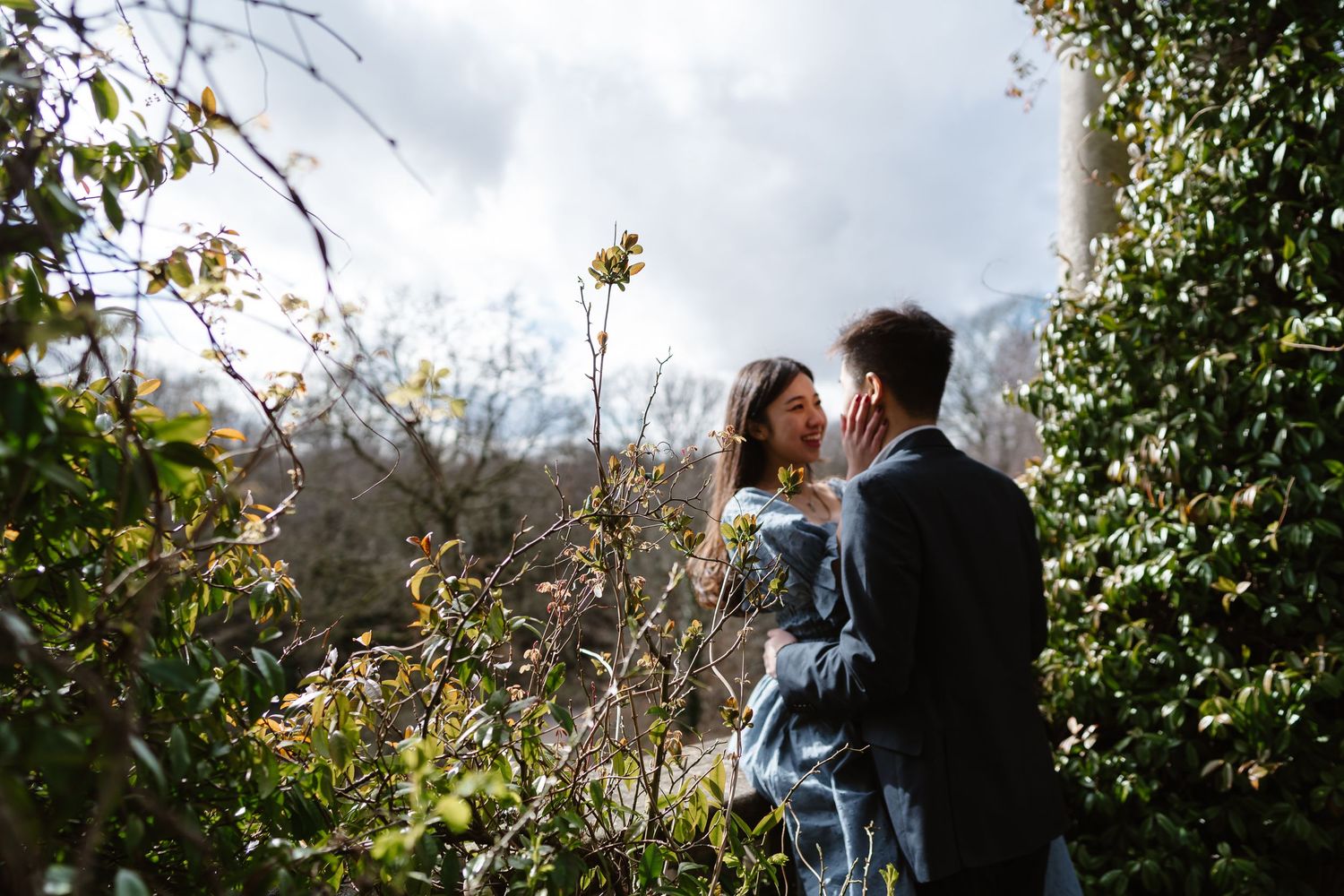 A loving embrace among the greenery and flowers Love photographing in London