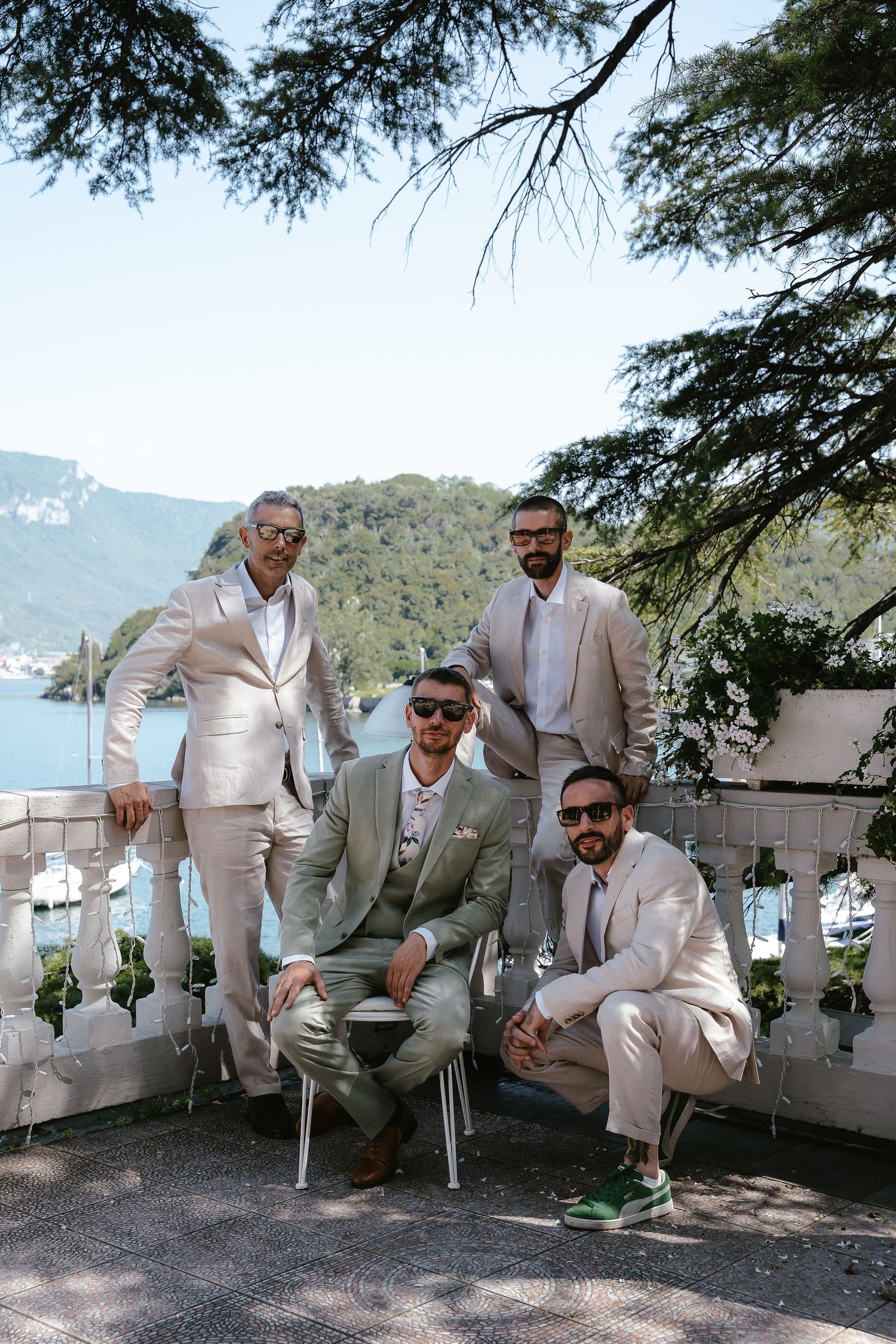 Groom and Vespa Lake Como. Villa Guilia Wedding Venue. Lake Como Wedding Photographer. Destination Wedding Photographer#