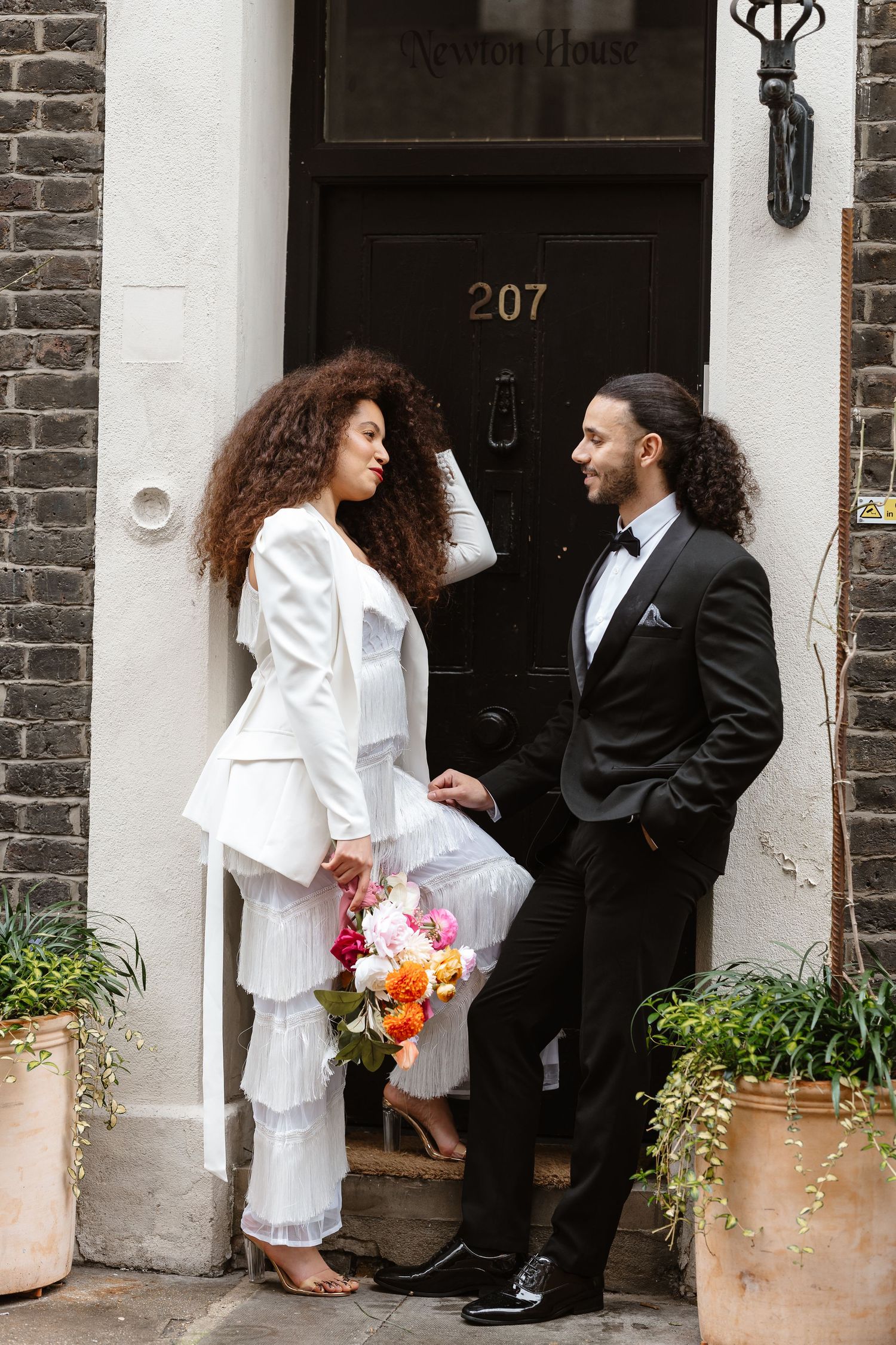 Relaxed wedding couple at The Hoxton, Holborn. London Wedding Photographer.