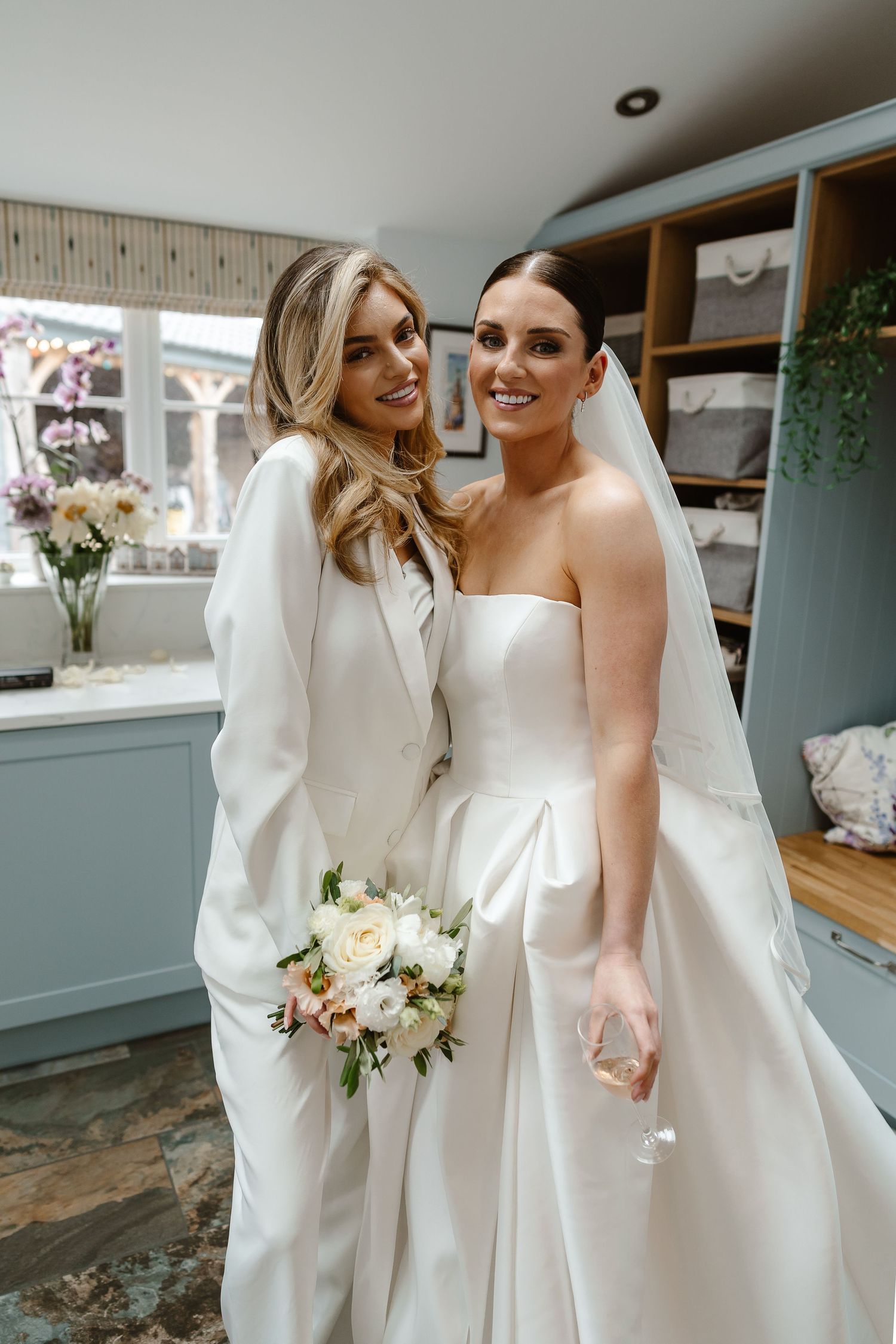 Timeless - Elegant - Vanity Fair - Vera Wang wedding dress - sisters special moment