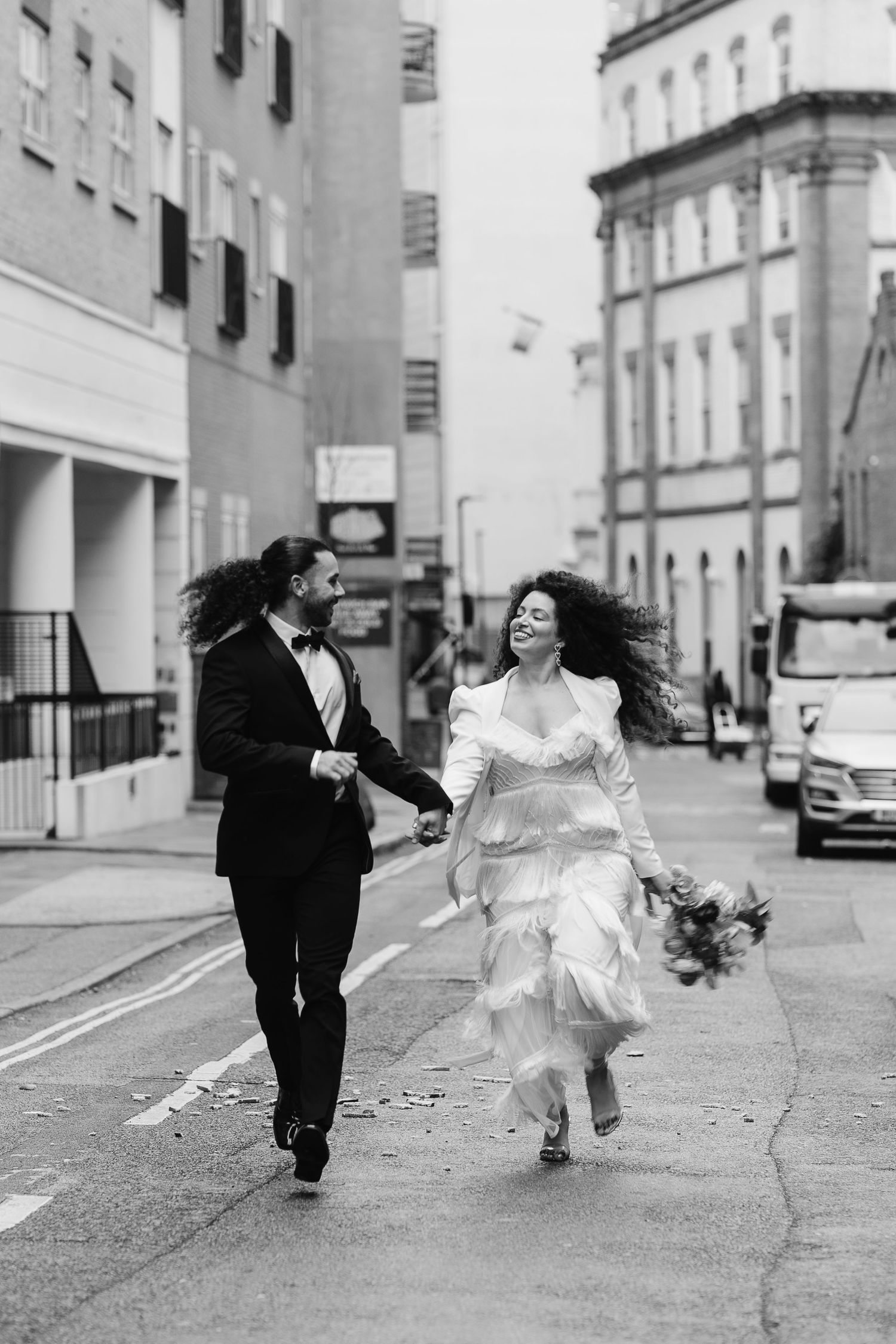 Relaxed wedding couple at The Hoxton, Holborn. London Wedding Photographer.