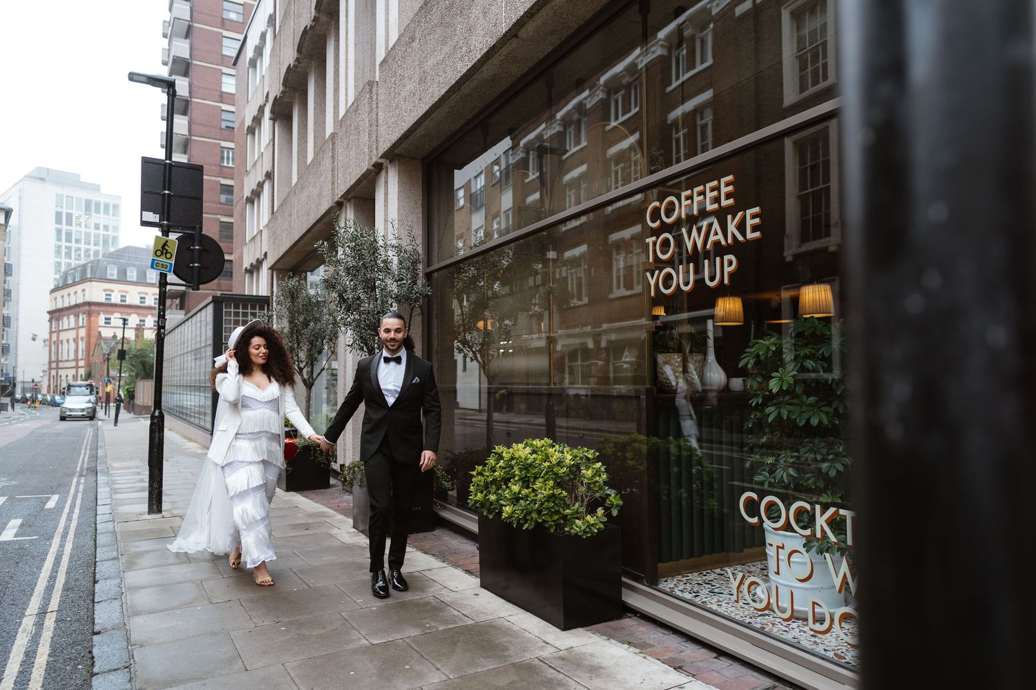 Relaxed wedding couple at The Hoxton, Holborn. London Wedding Photographer.