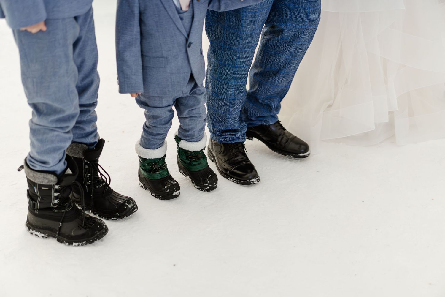 Family Photos wedding ceremony-luxury wedding at Snow Chapel, Northern Lights Village, Levi. Lapland Wedding Photographer. Love in Lapland