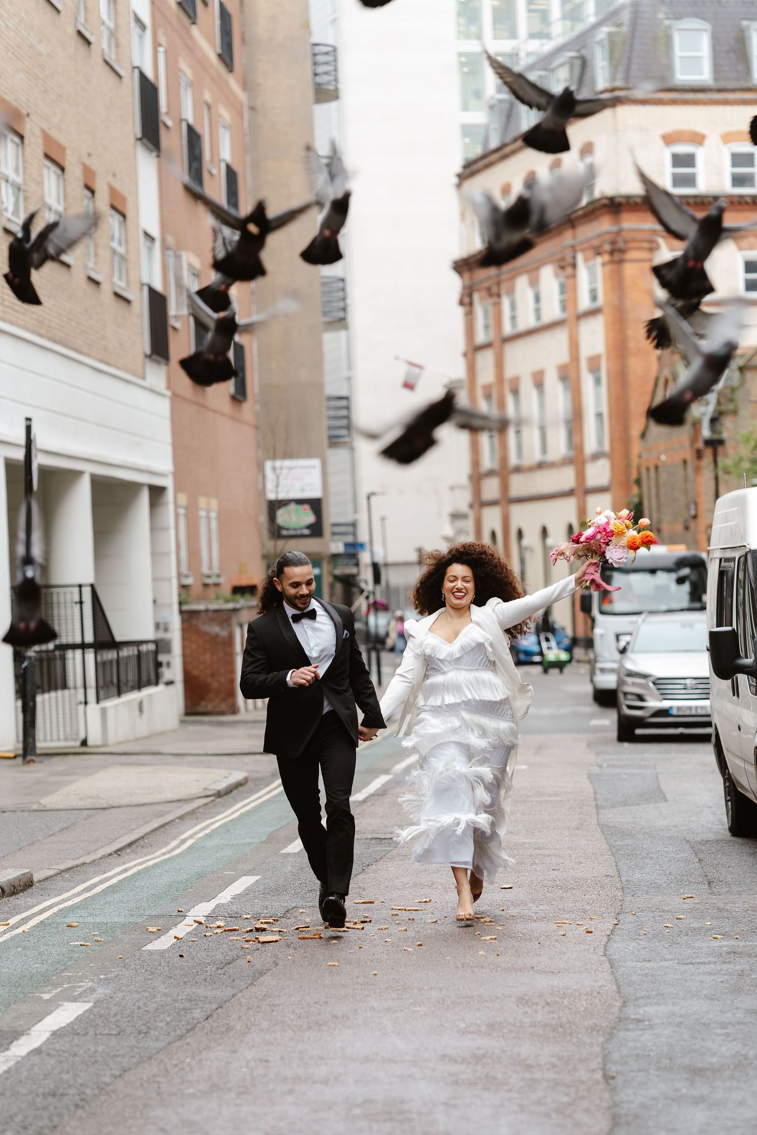 Relaxed wedding couple at The Hoxton, Holborn. London Wedding Photographer.