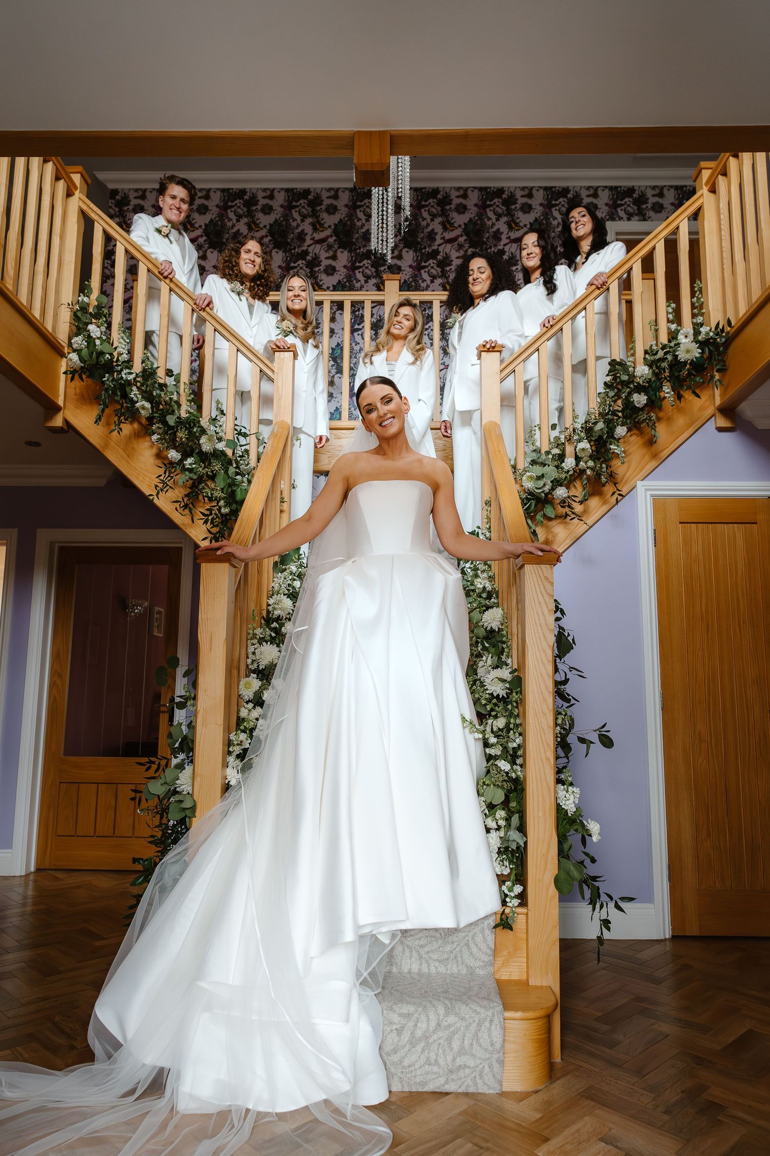 Vanity Fair style - making a statement -Vera Wang wedding dress. Editorial Wedding Photographer