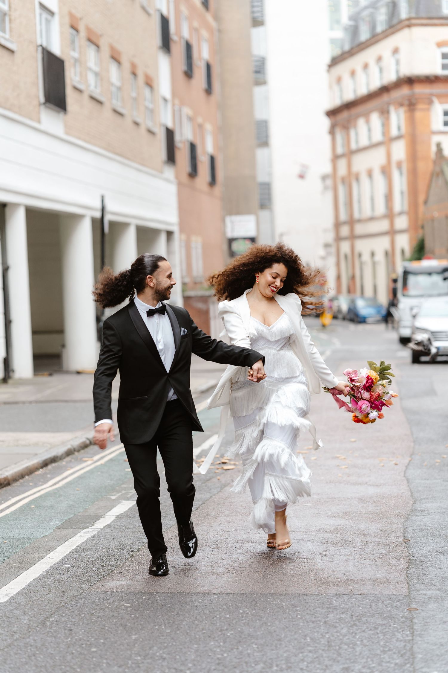 Relaxed wedding couple at The Hoxton, Holborn. London Wedding Photographer.