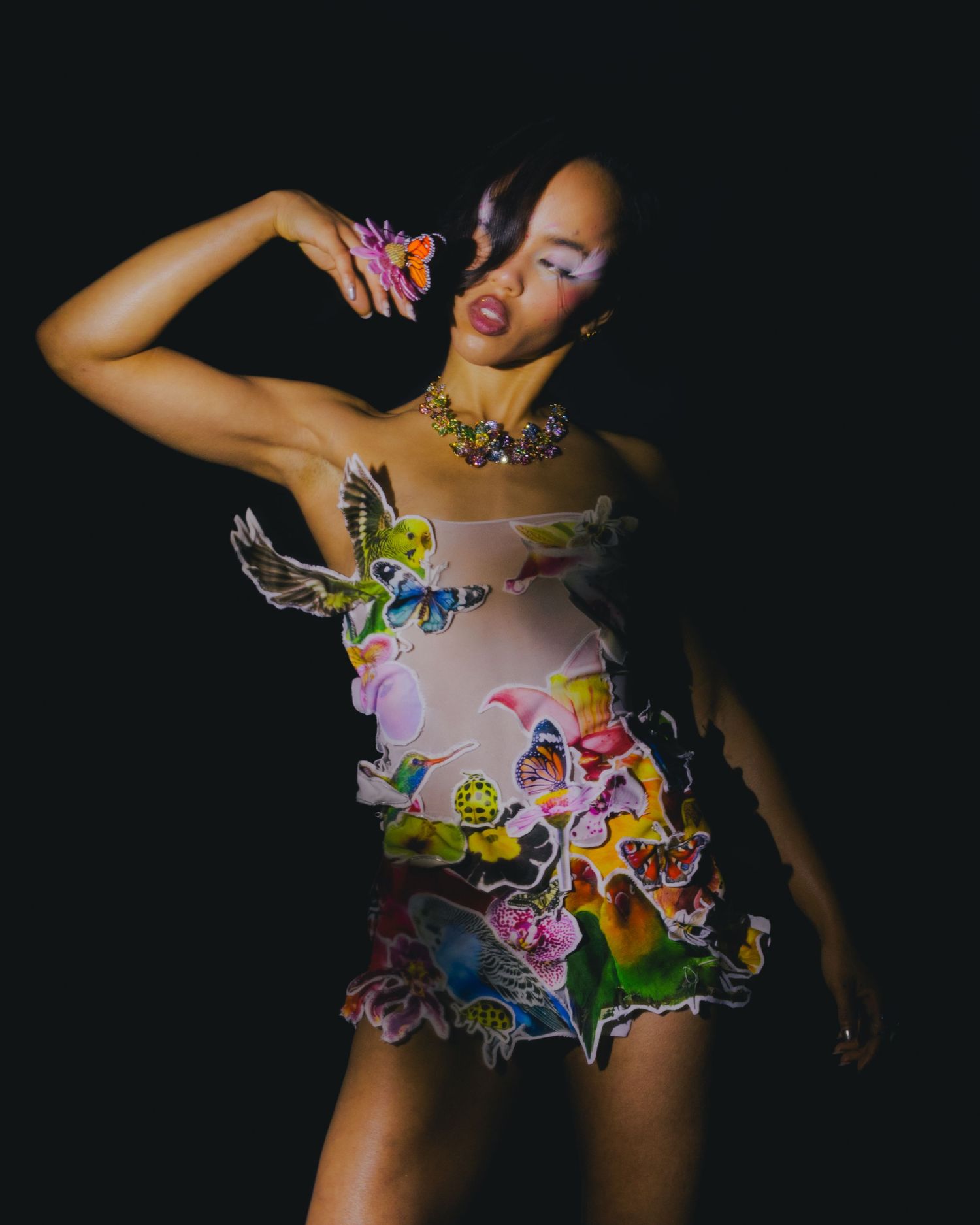 London studio editorial and ethereal photoshoot for clothing brand with artistic post production techniques
