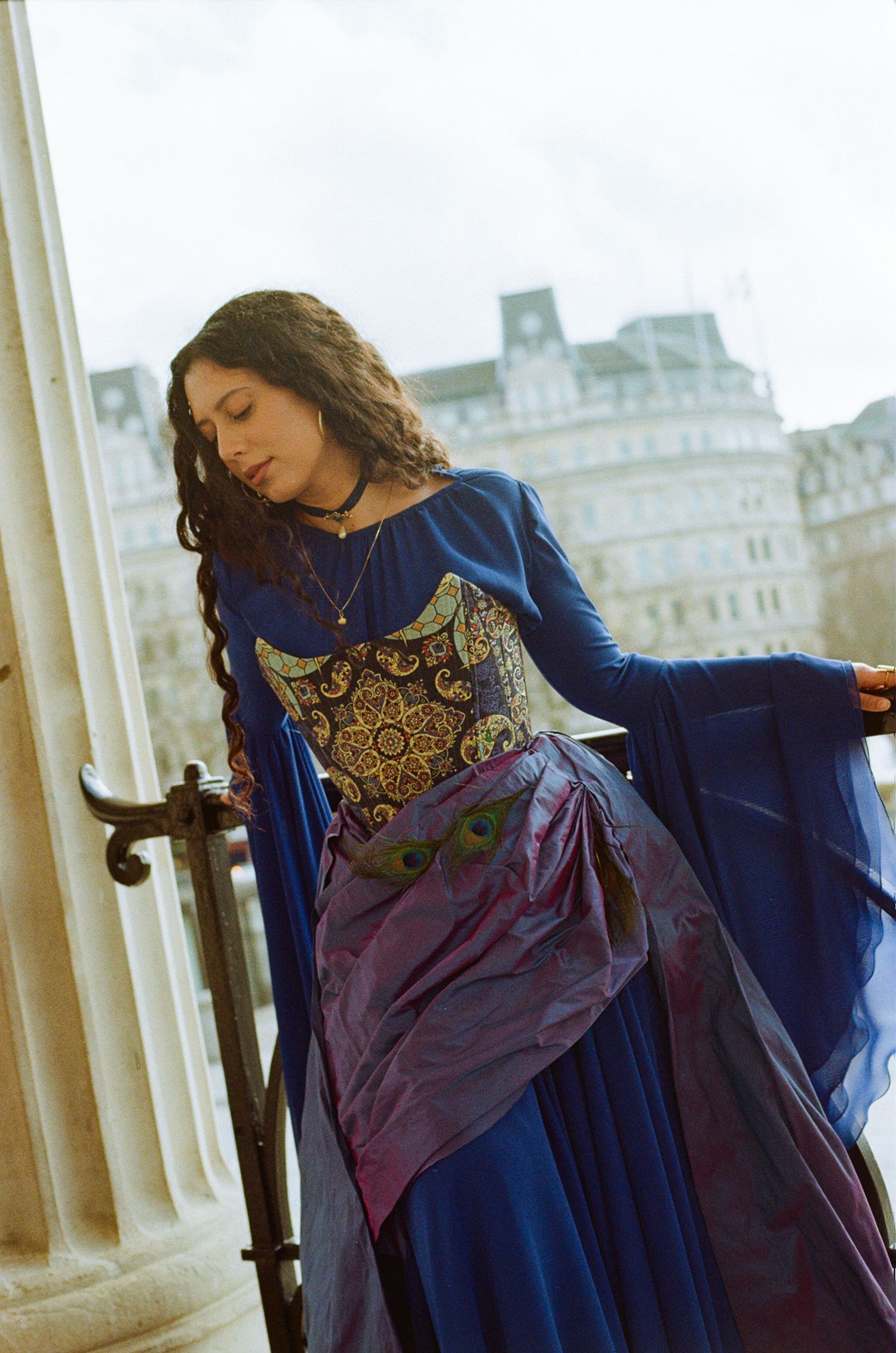 London museum National Gallery editorial and romantic photoshoot for clothing brand