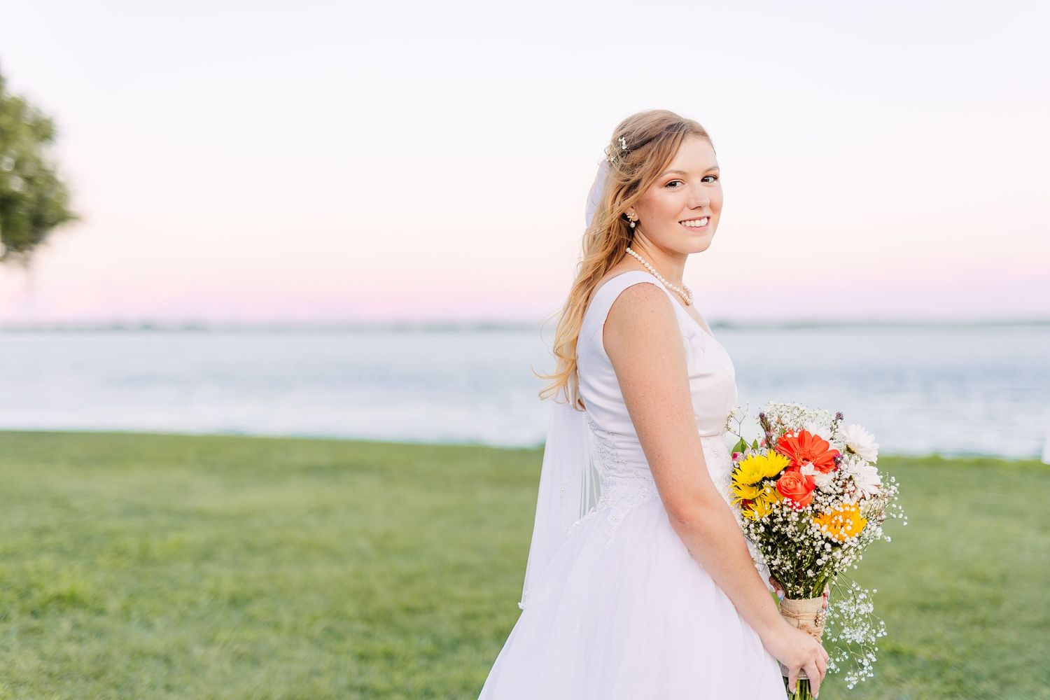 Outdoor bridal portraits southport elopement wedding bride groom light and airy classic