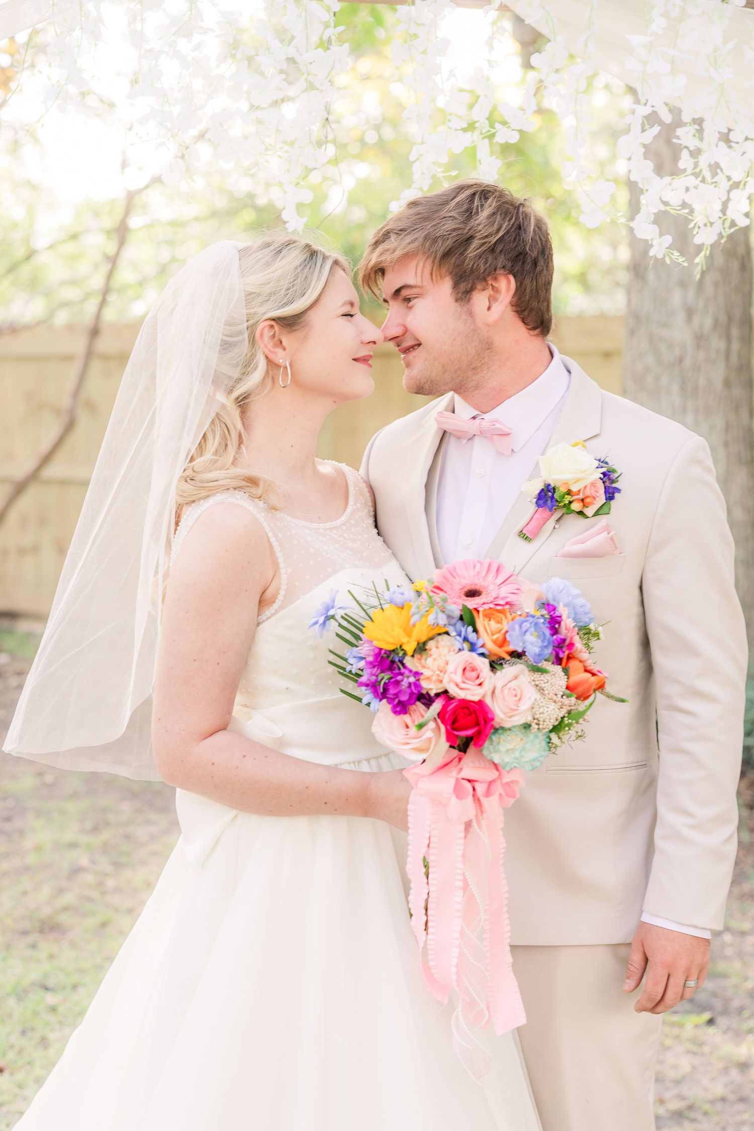 A romantic wedding couple wedding groom bride wilmington photographer light and airy classic Wrightsville Beach