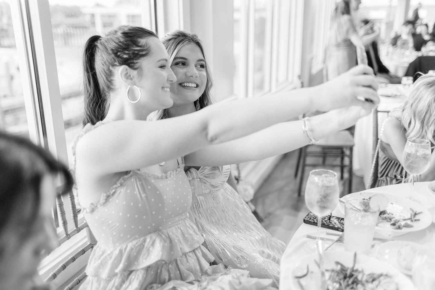 Wedding reception celebration with guests dancing and enjoying the festivities.