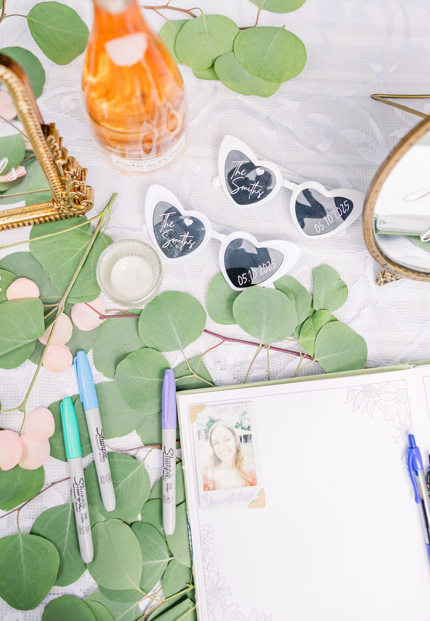 Wedding stationery suite with greenery design wedding groom bride wilmington North Carolina photographer light and airy