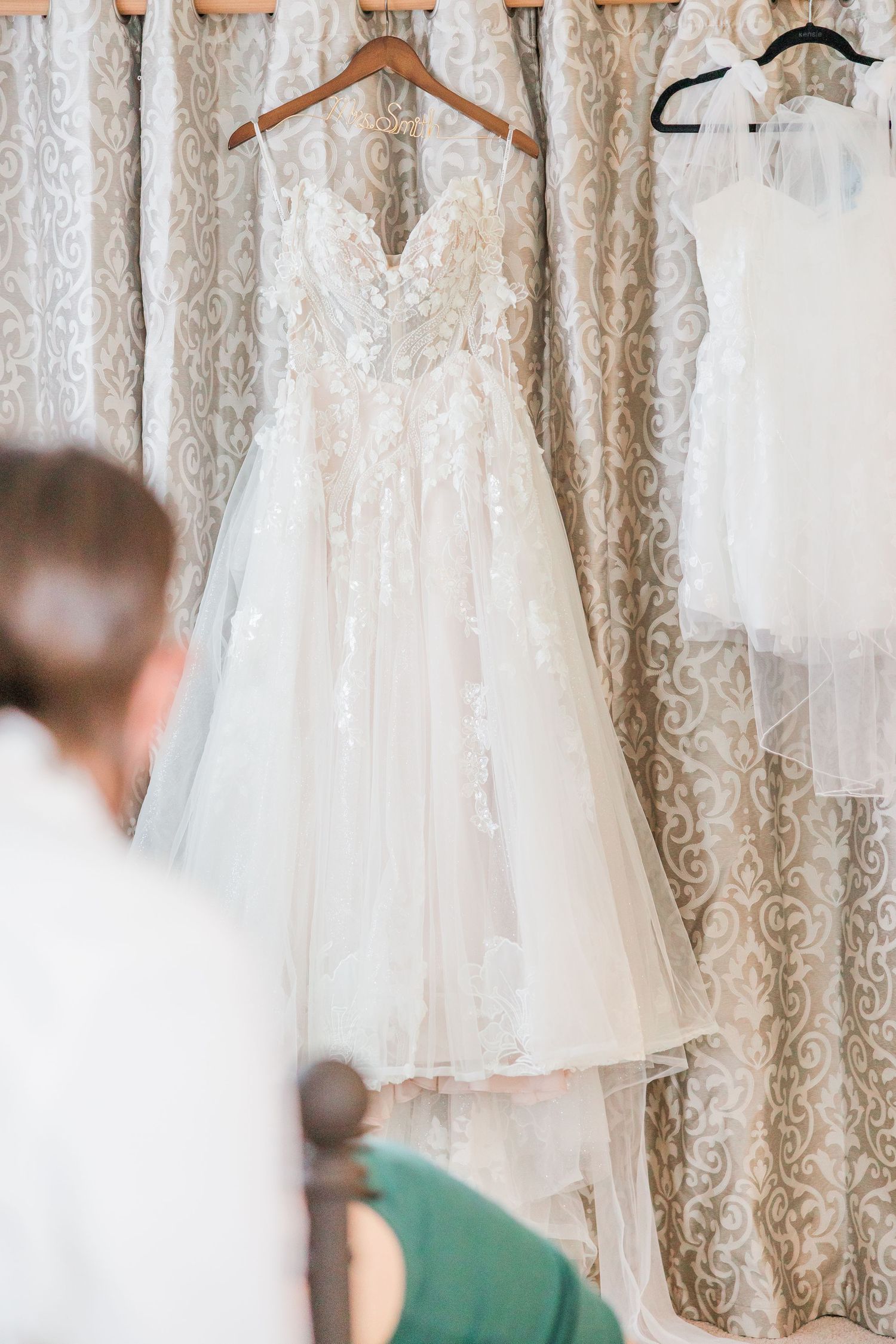 Elegant white wedding gowns wedding groom bride wilmington North Carolina photographer light and airy