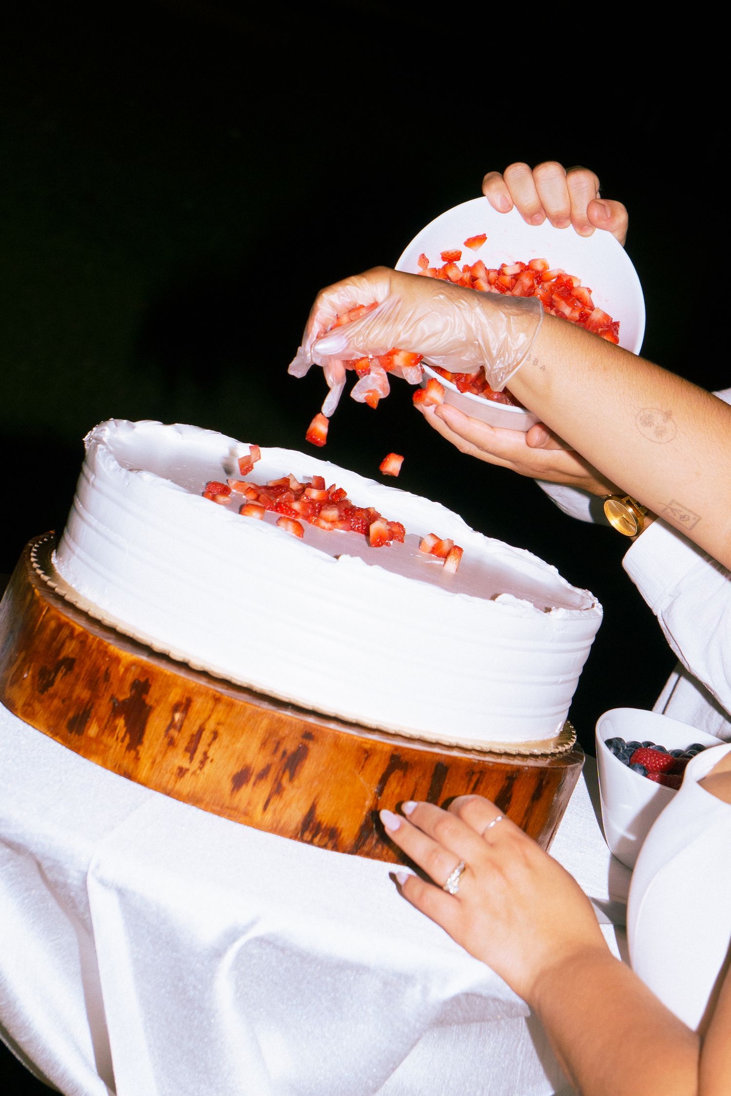 wedding reception party wedding cake. editorial photography