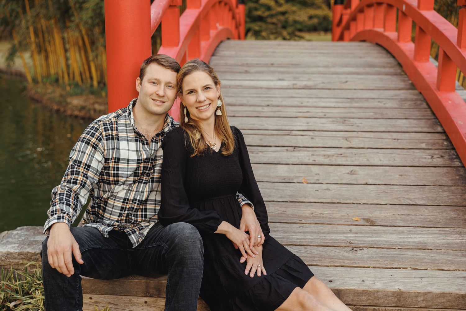 Portrait of a married couple at Memphis Botanic Garden by Memphis photographer Emily Joy Photography