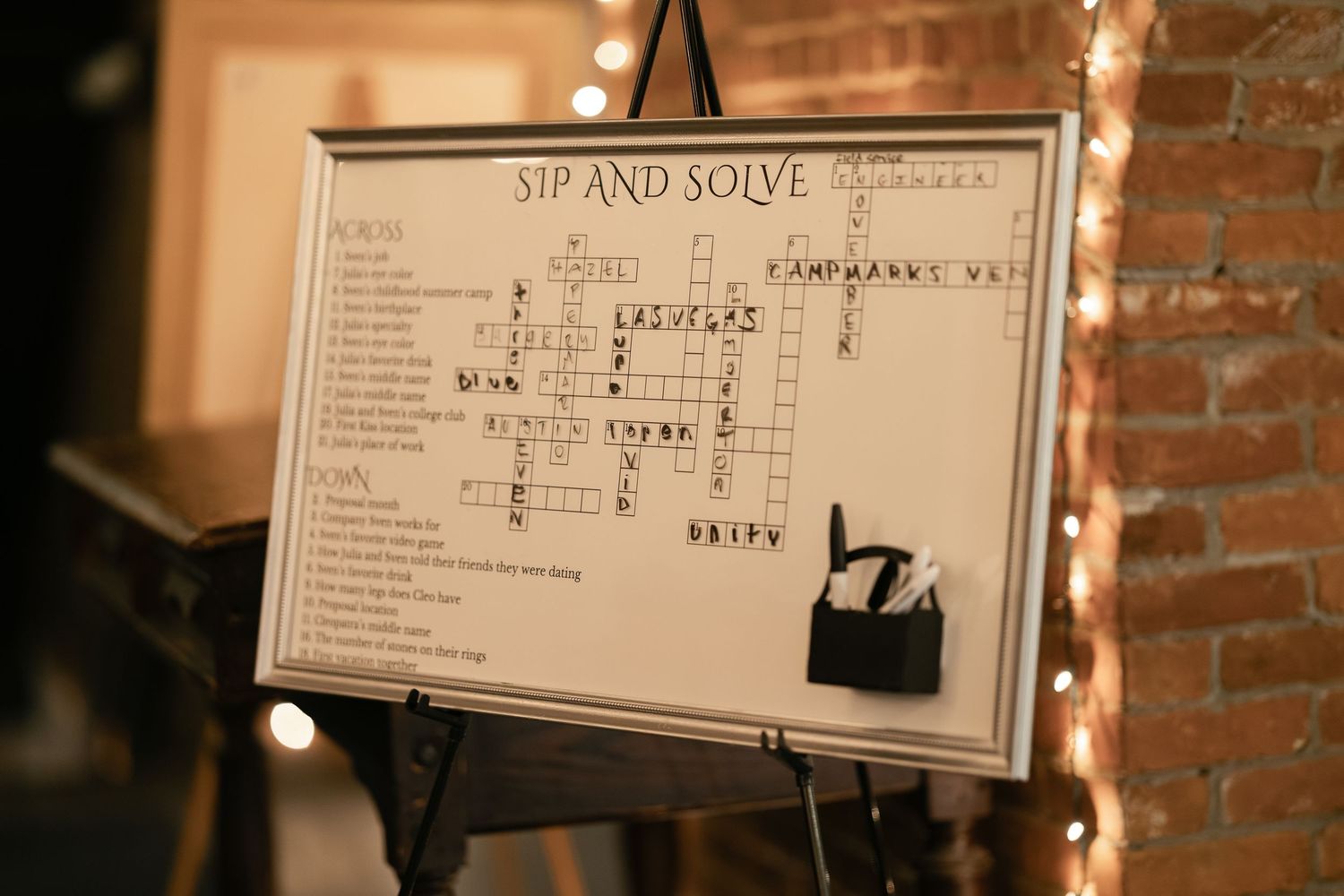 A whiteboard with a diagram and text titled 'Tip and Solve' displayed on an easel.