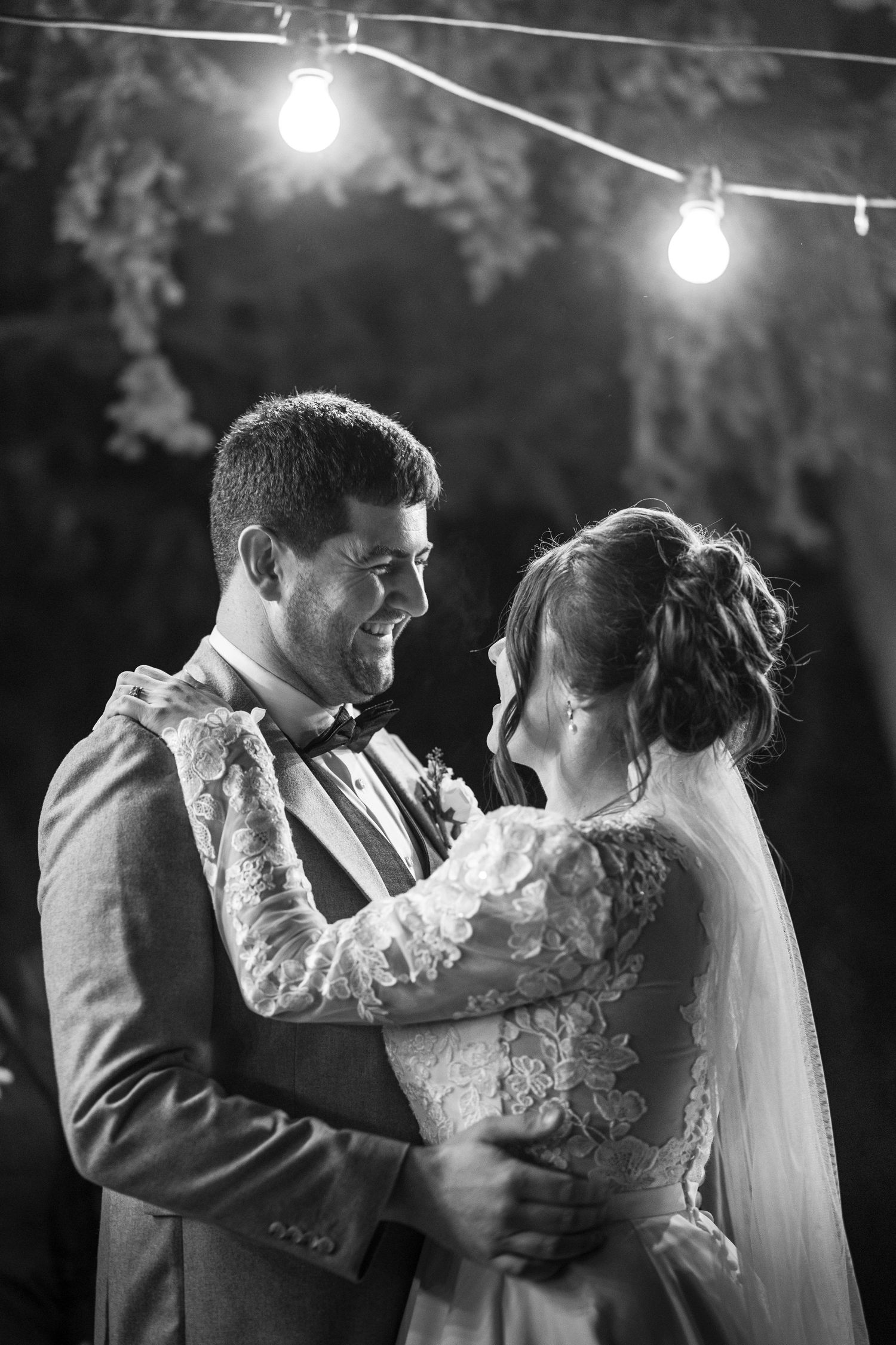 Candid moment of couple sharing a funny moment